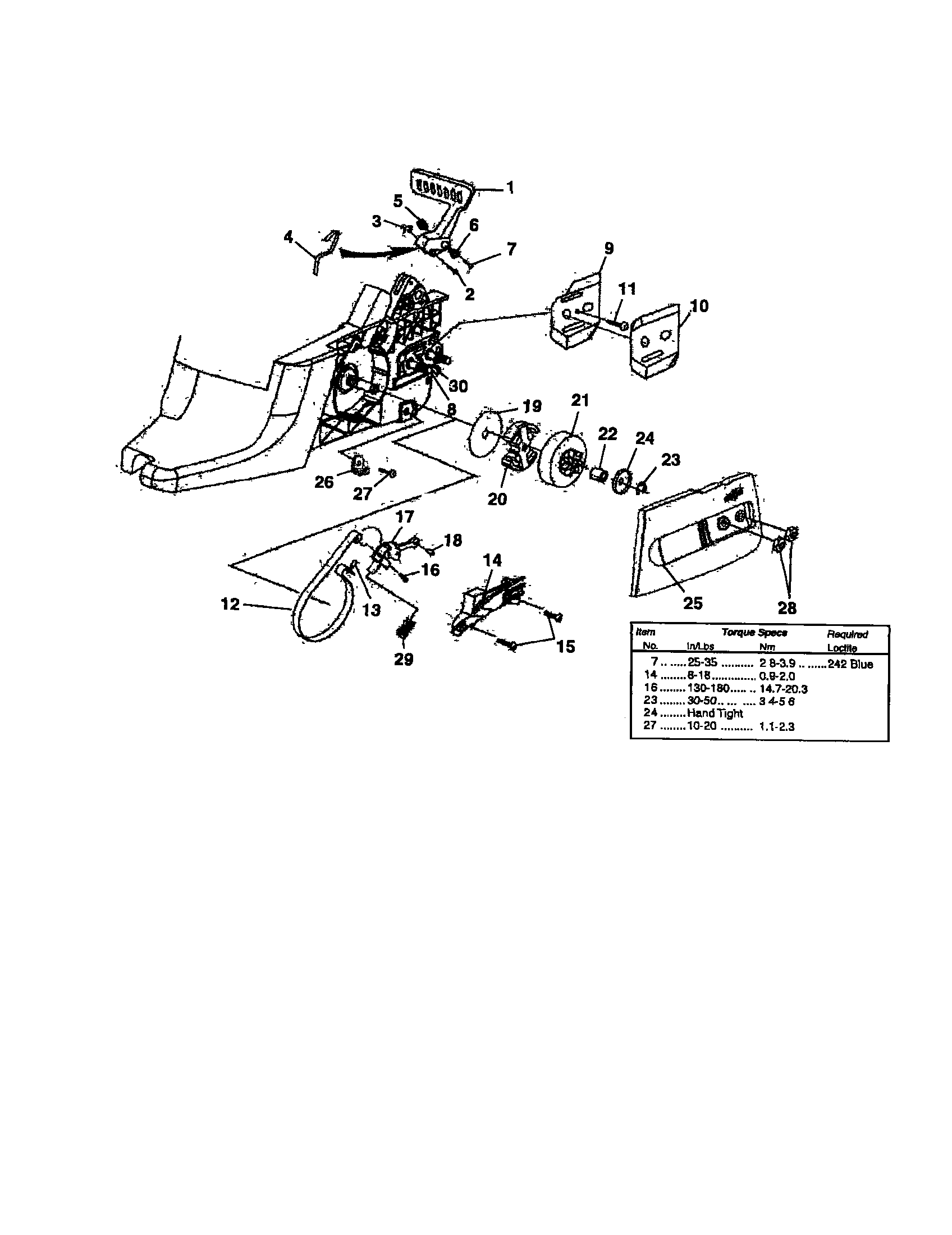 Homelite UT10947A clutch/chain brake/drive case cover diagram