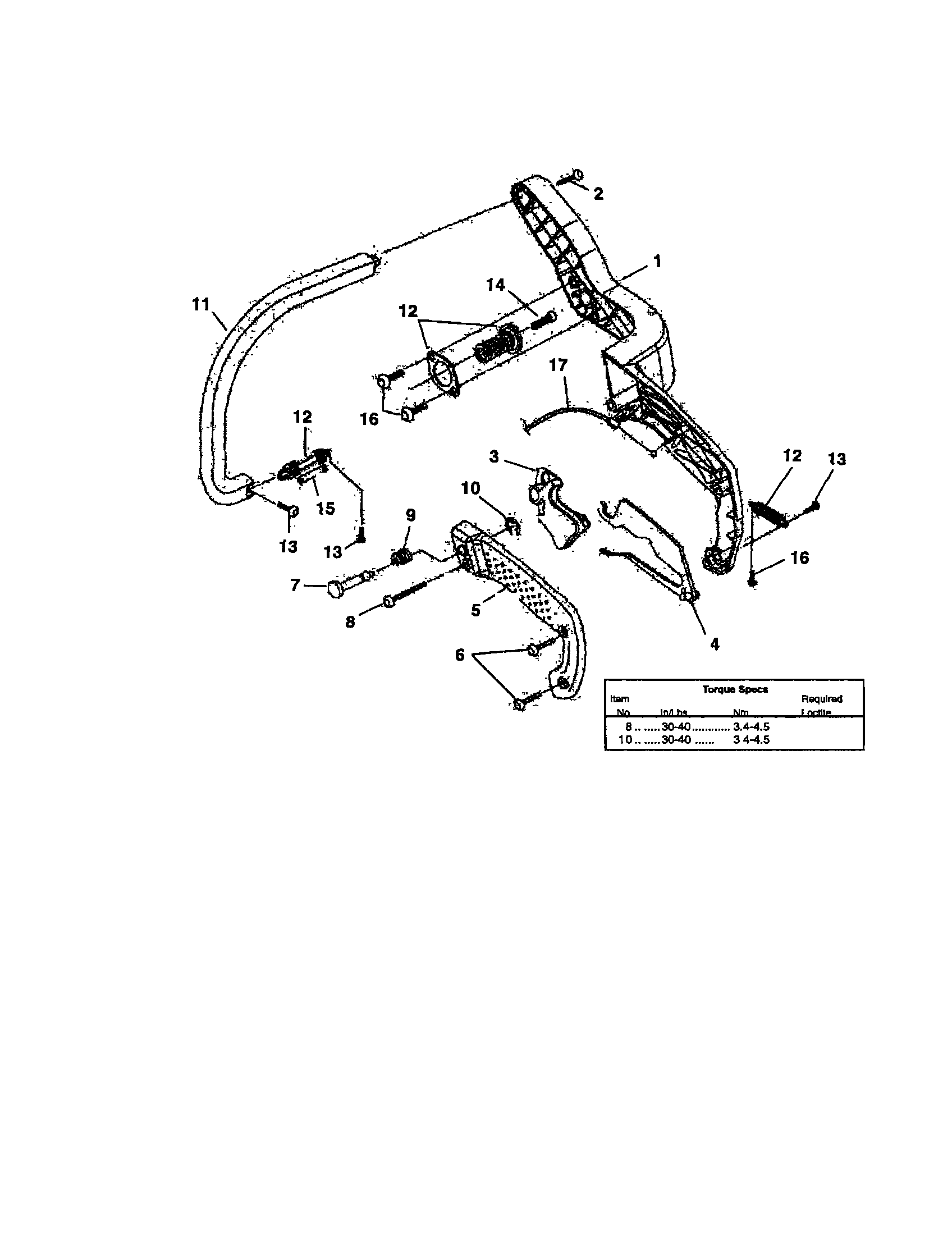 Homelite UT10947A handle assembly diagram