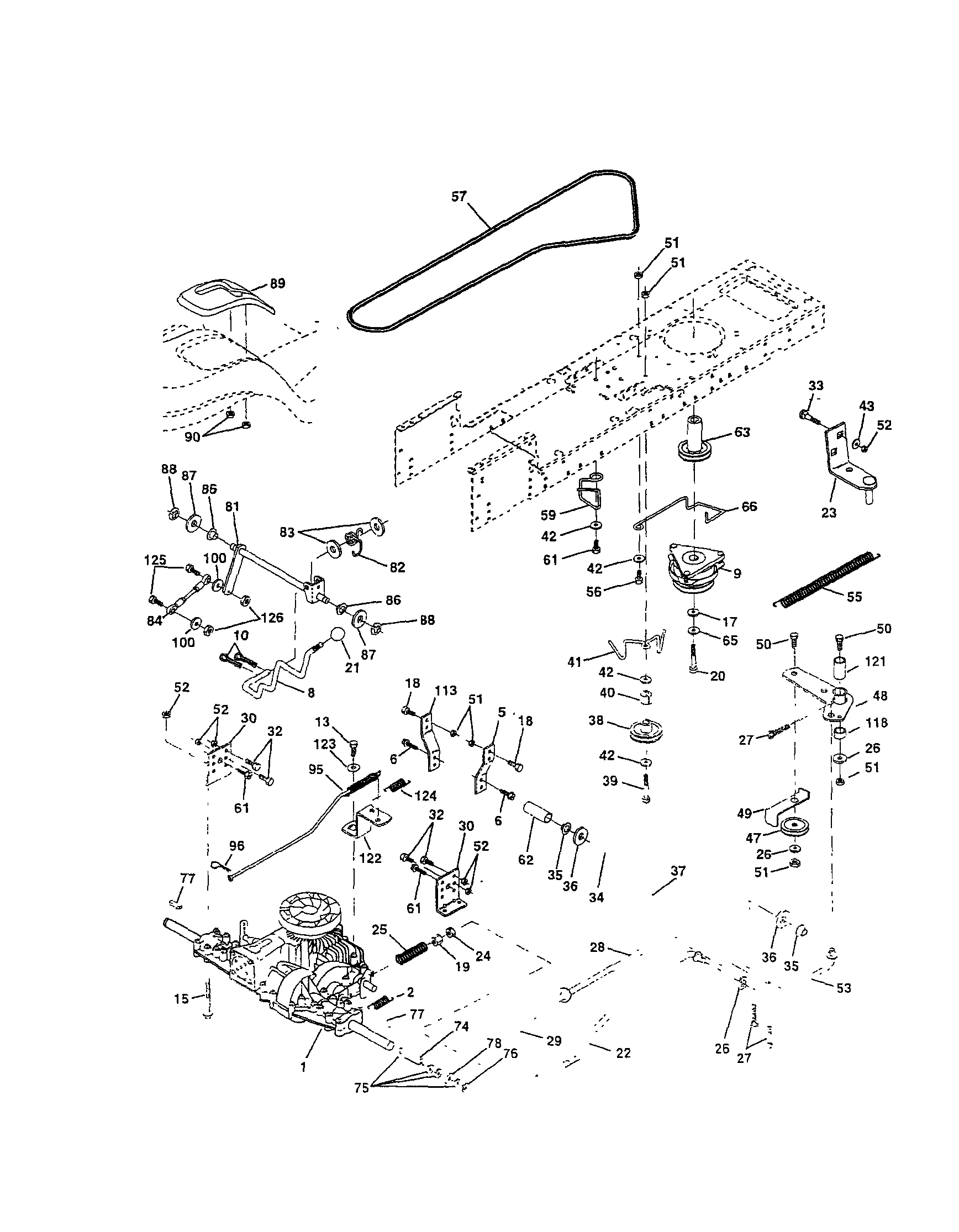 Husqvarna YTH180 drive diagram