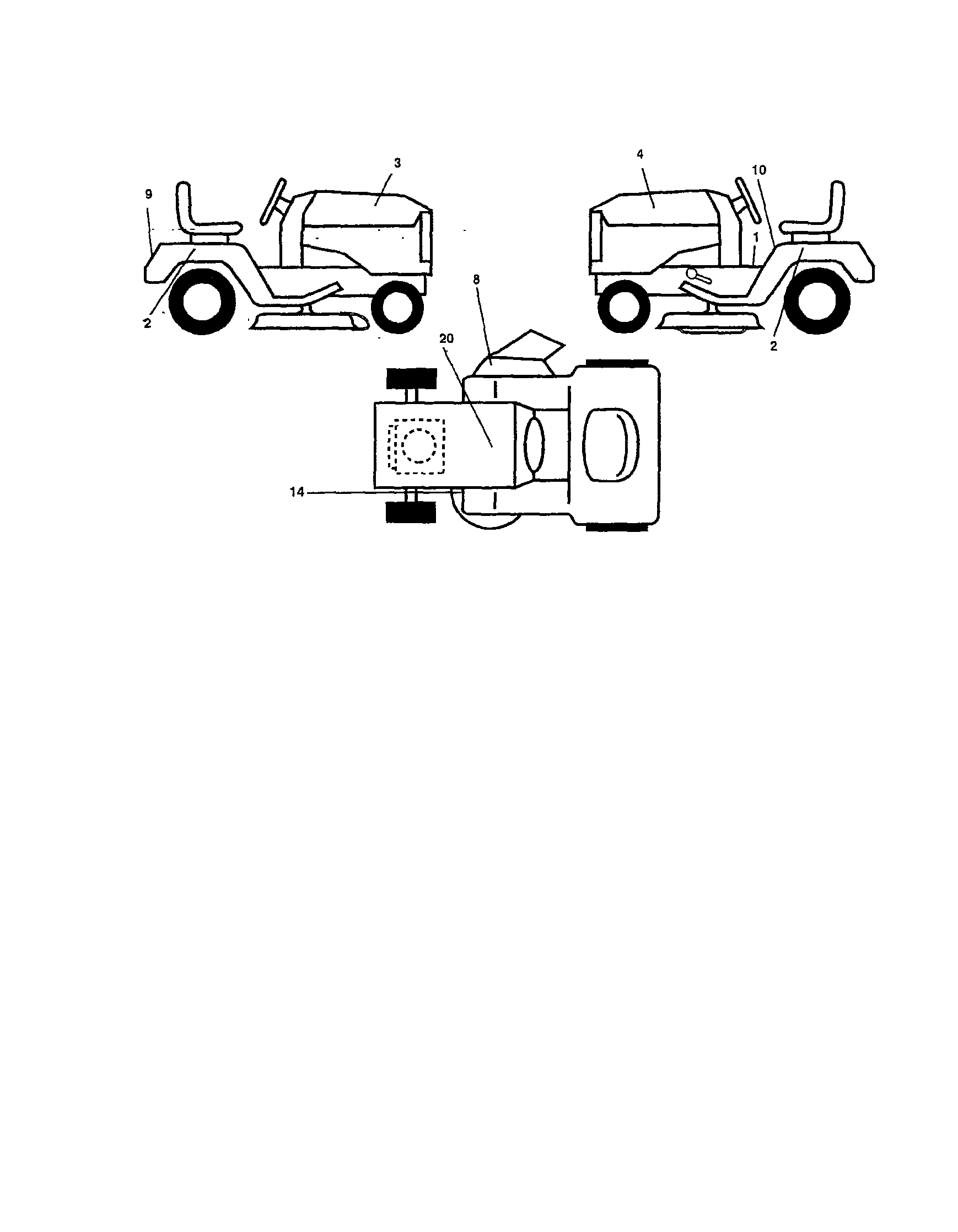 Husqvarna YTH180 decals diagram