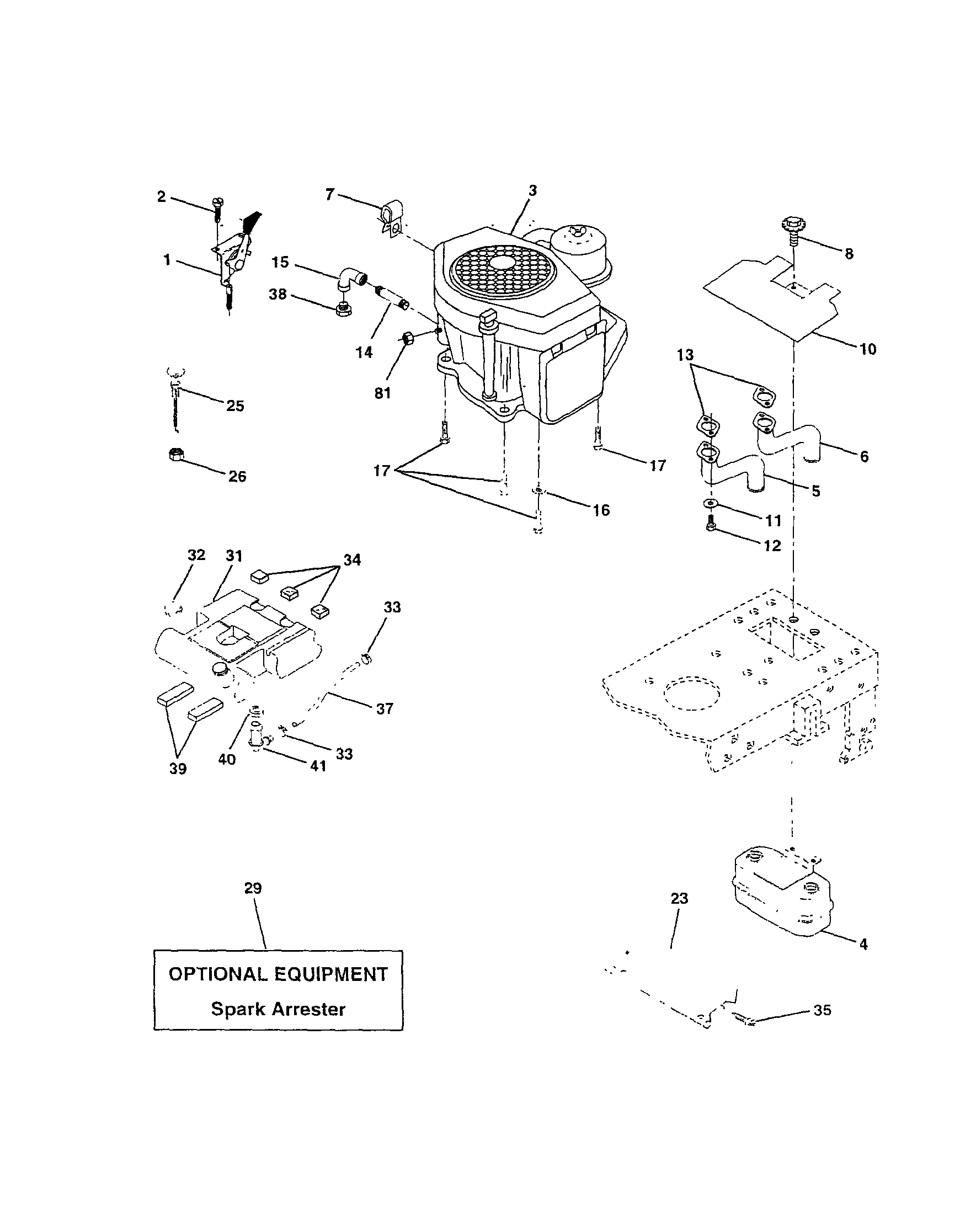 Husqvarna YTH180 engine diagram
