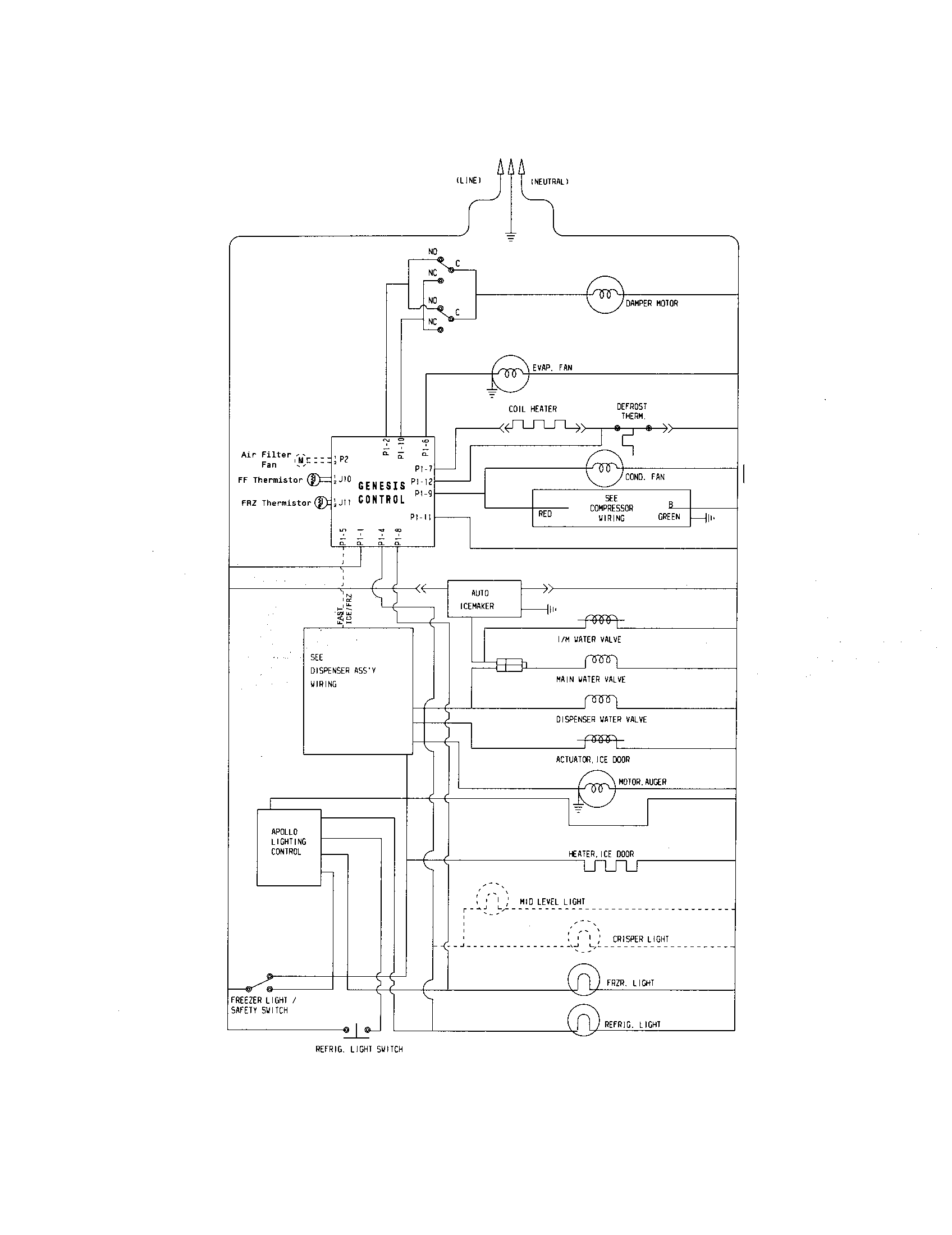 Frigidaire PLHS39EESS1 wiring schematic diagram