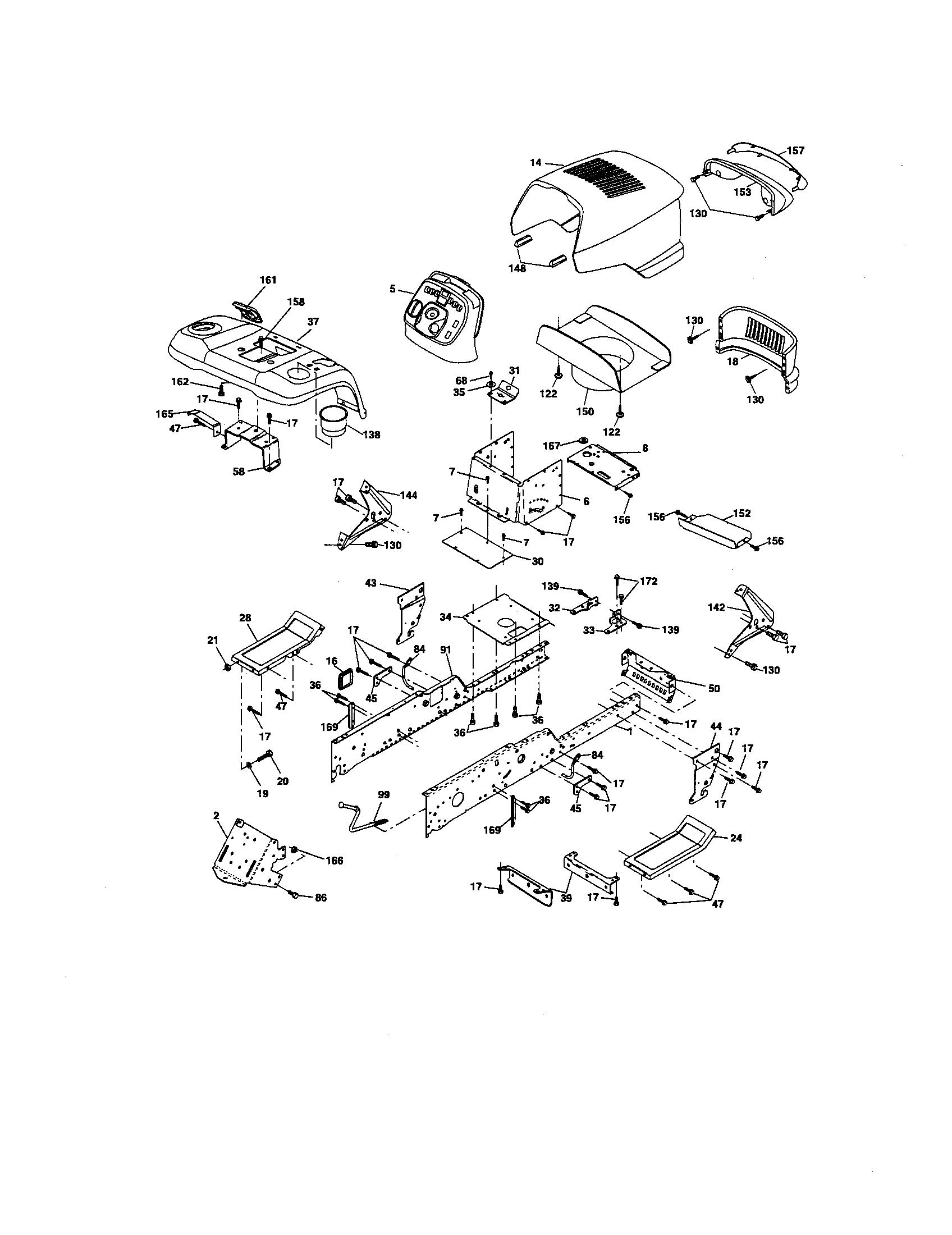 Craftsman 917276220 chassis and enclosures diagram