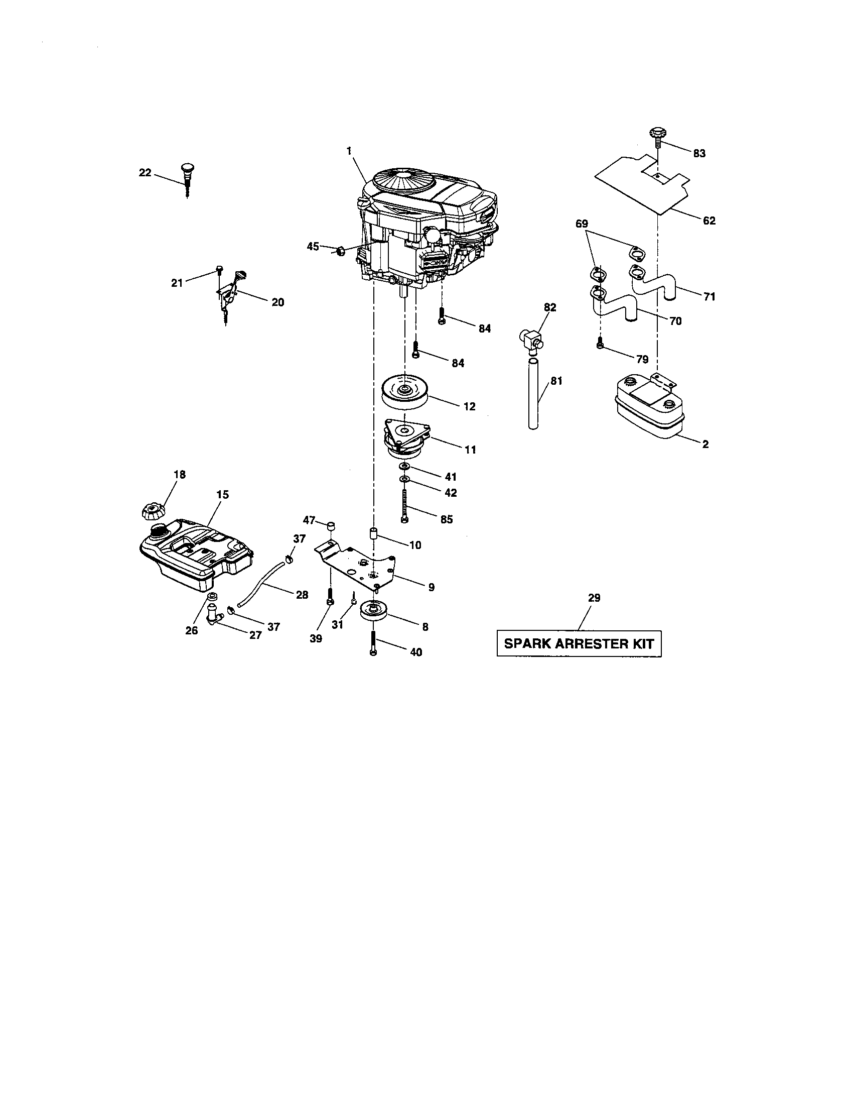 Craftsman 917276220 engine diagram