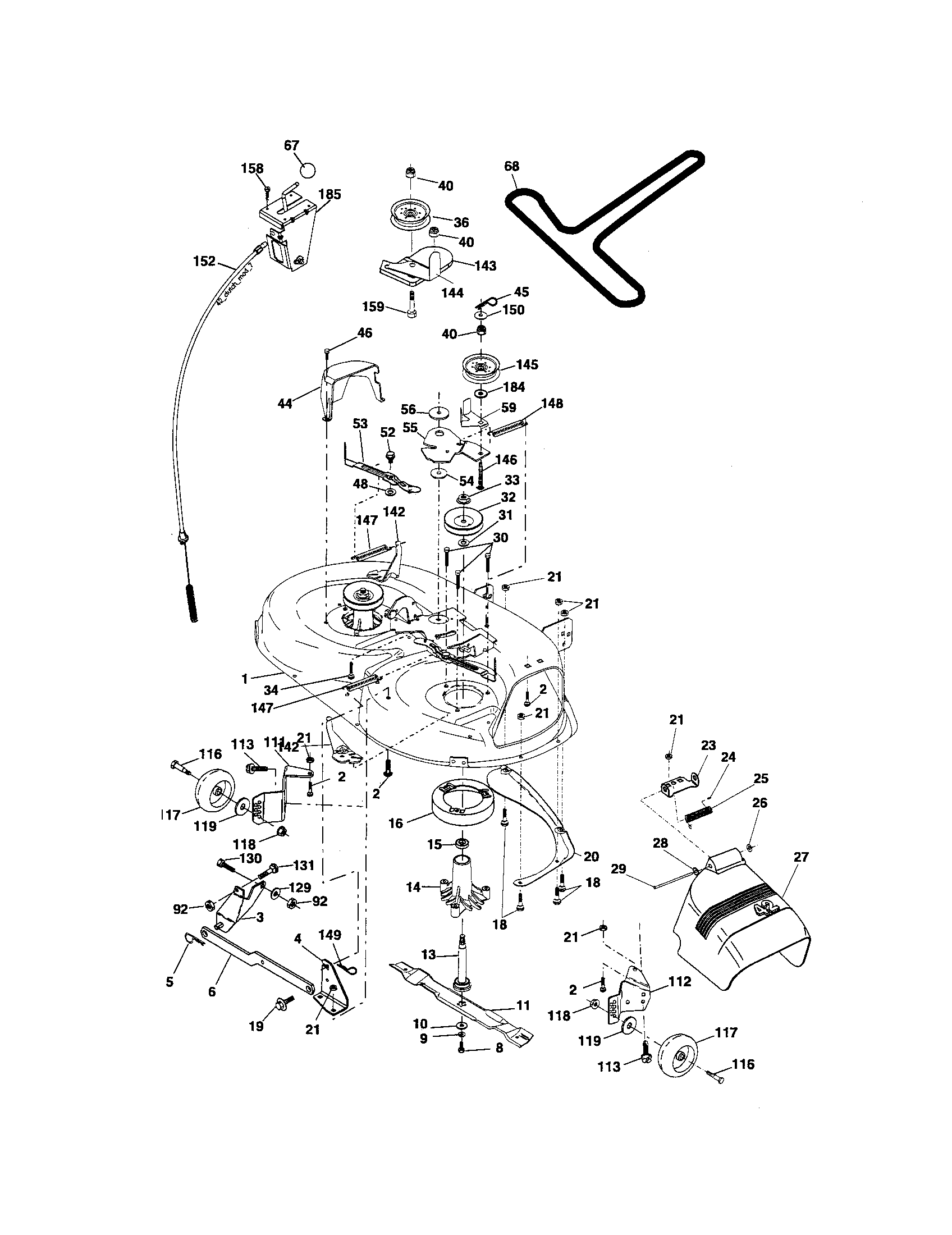 Craftsman 917275751 mower deck diagram