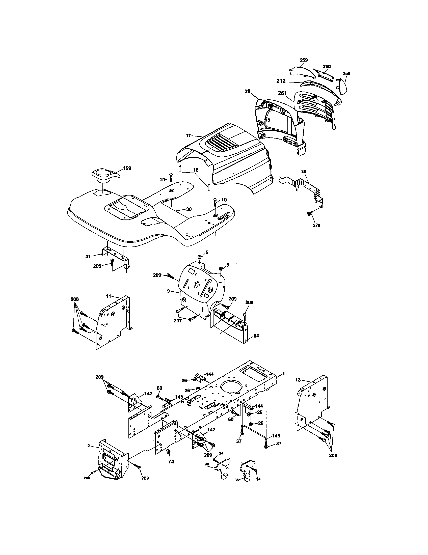Craftsman 917275761 chassis and enclosures diagram
