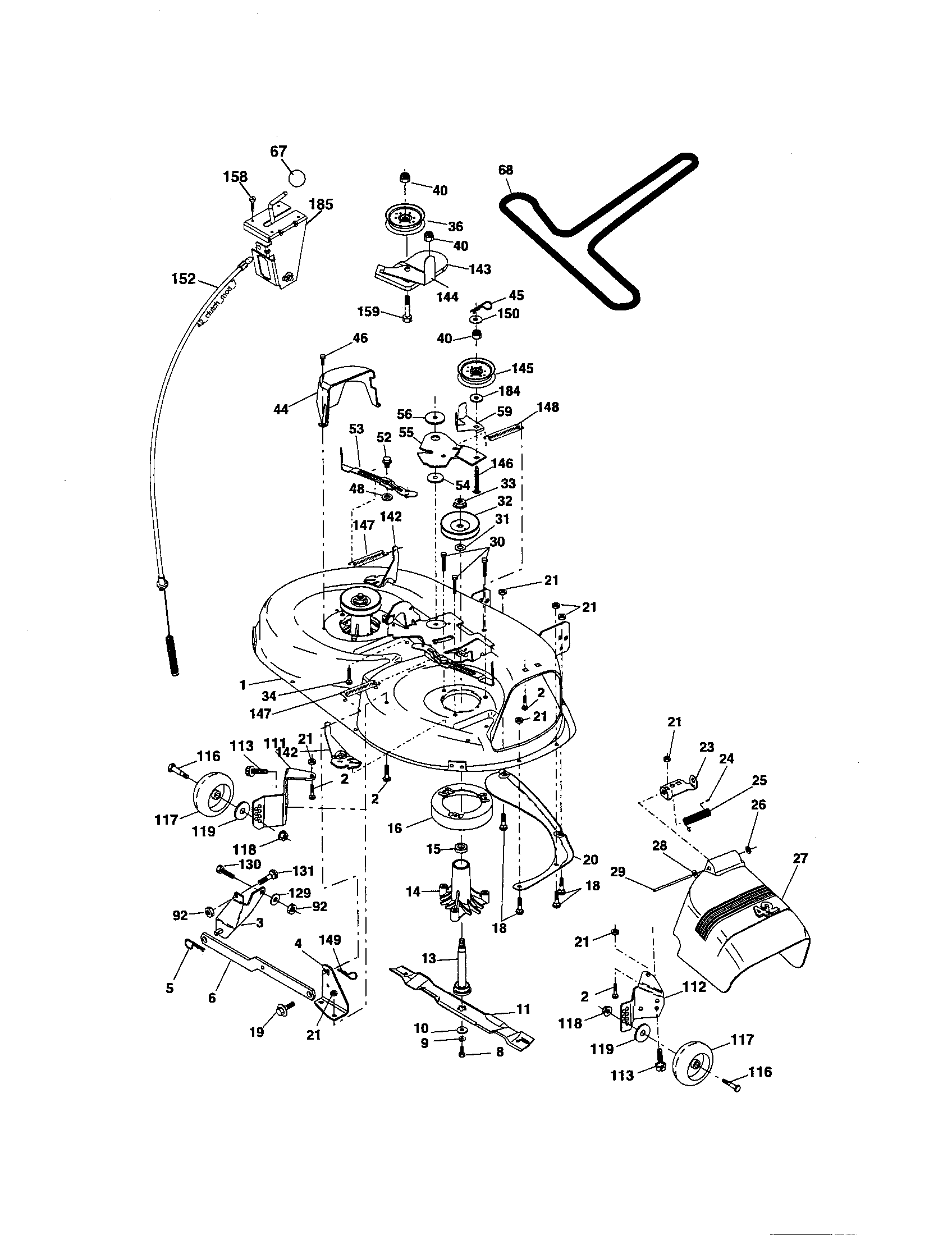 Craftsman 917275761 mower deck diagram