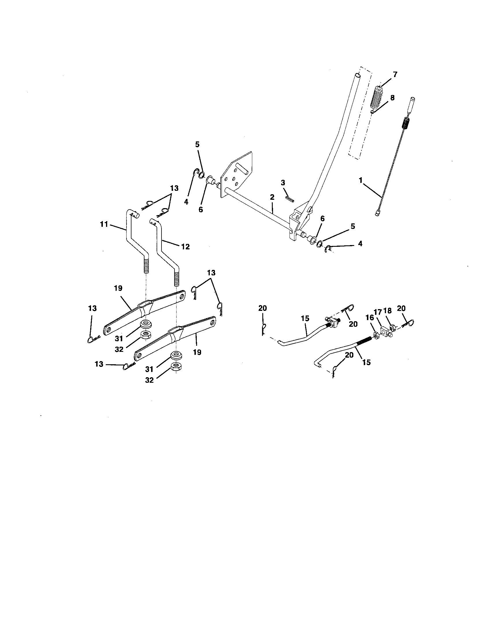 Craftsman 917275750 lift assembly diagram