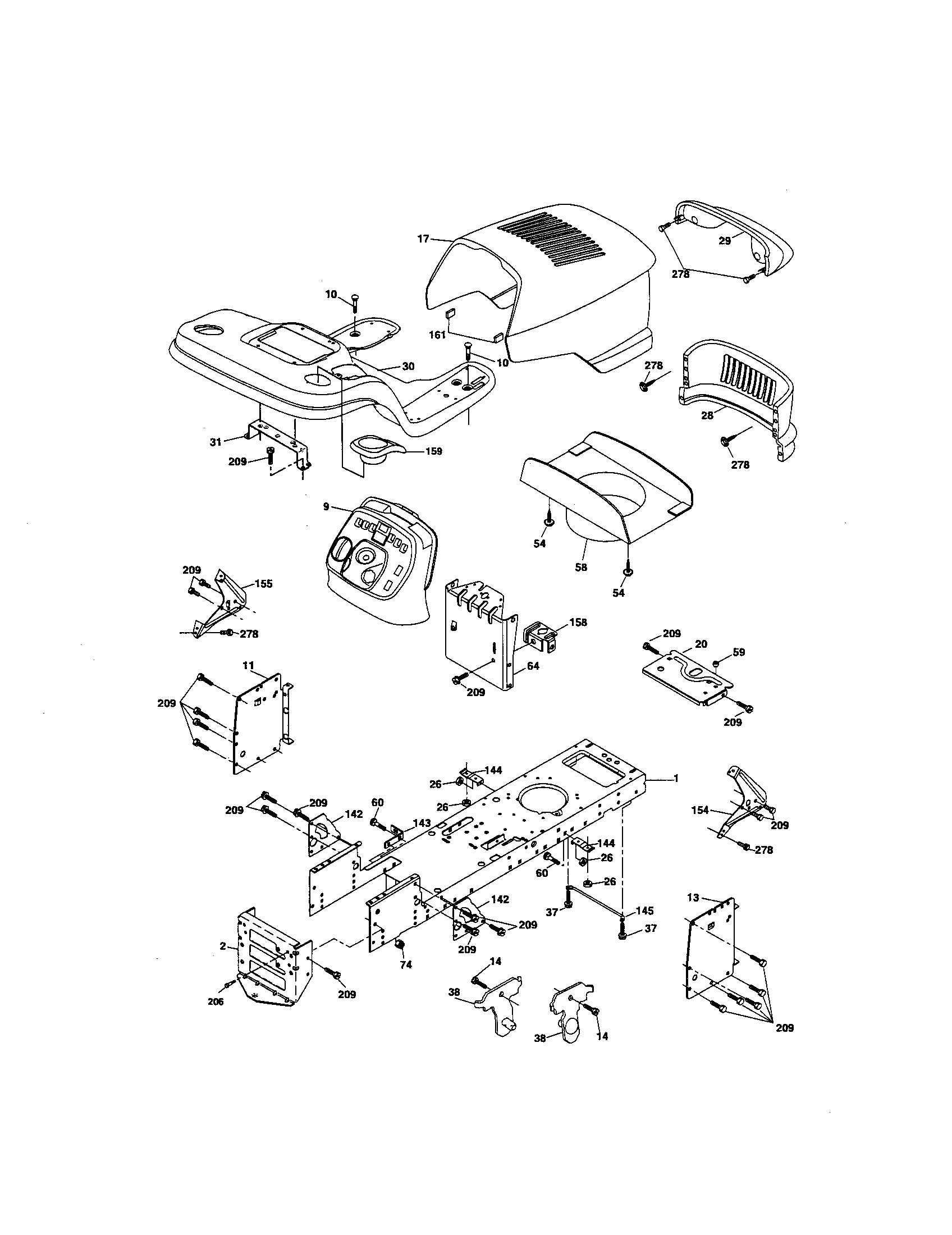 Craftsman 917274641 chassis and enclosures diagram