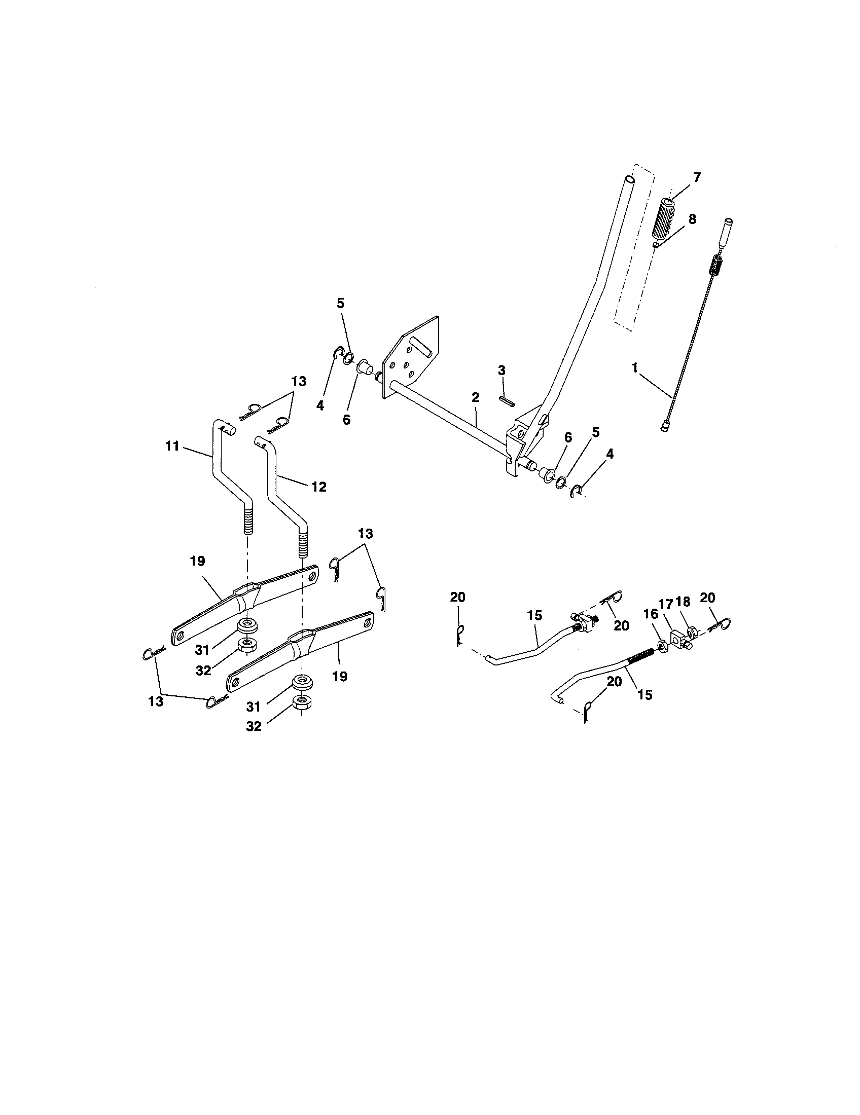 Craftsman 917274641 lift assembly diagram
