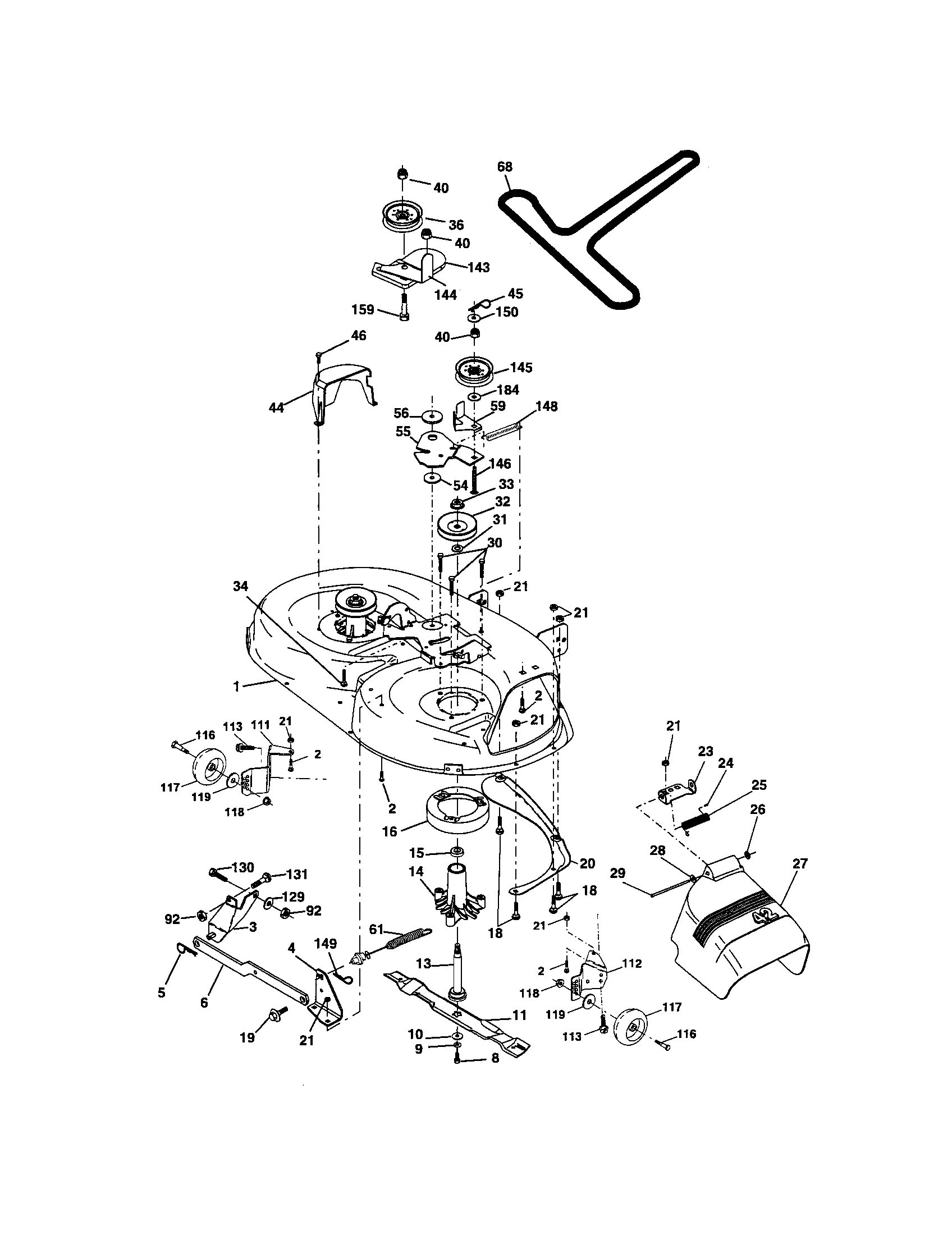 Craftsman 917274641 mower deck diagram