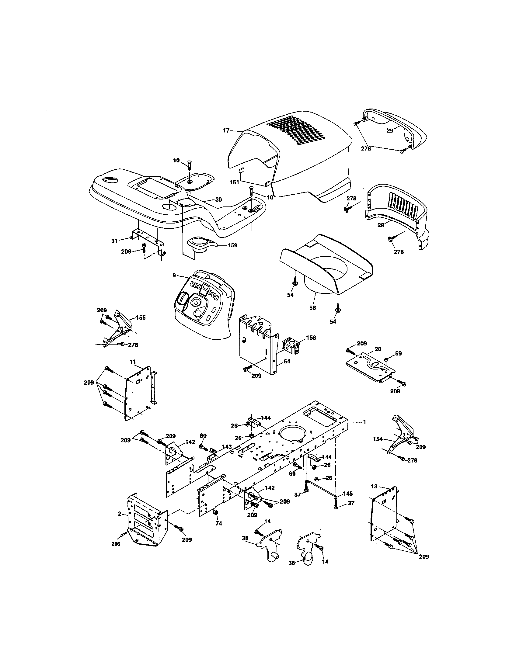 Craftsman 917275642 chassis and enclosures diagram