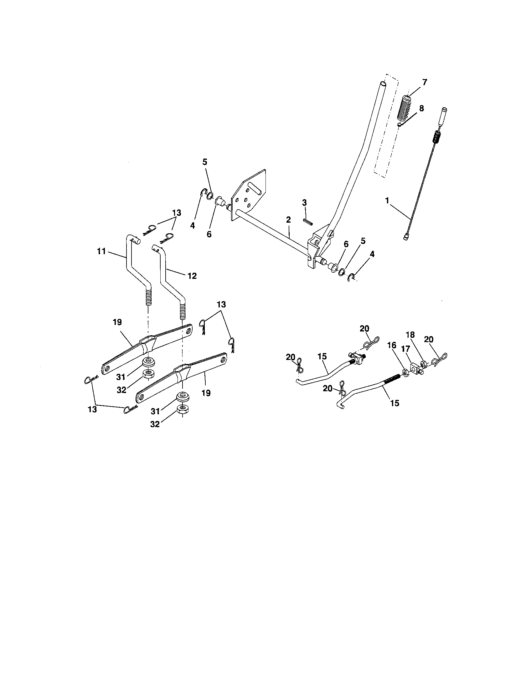 Craftsman 917275642 lift assembly diagram