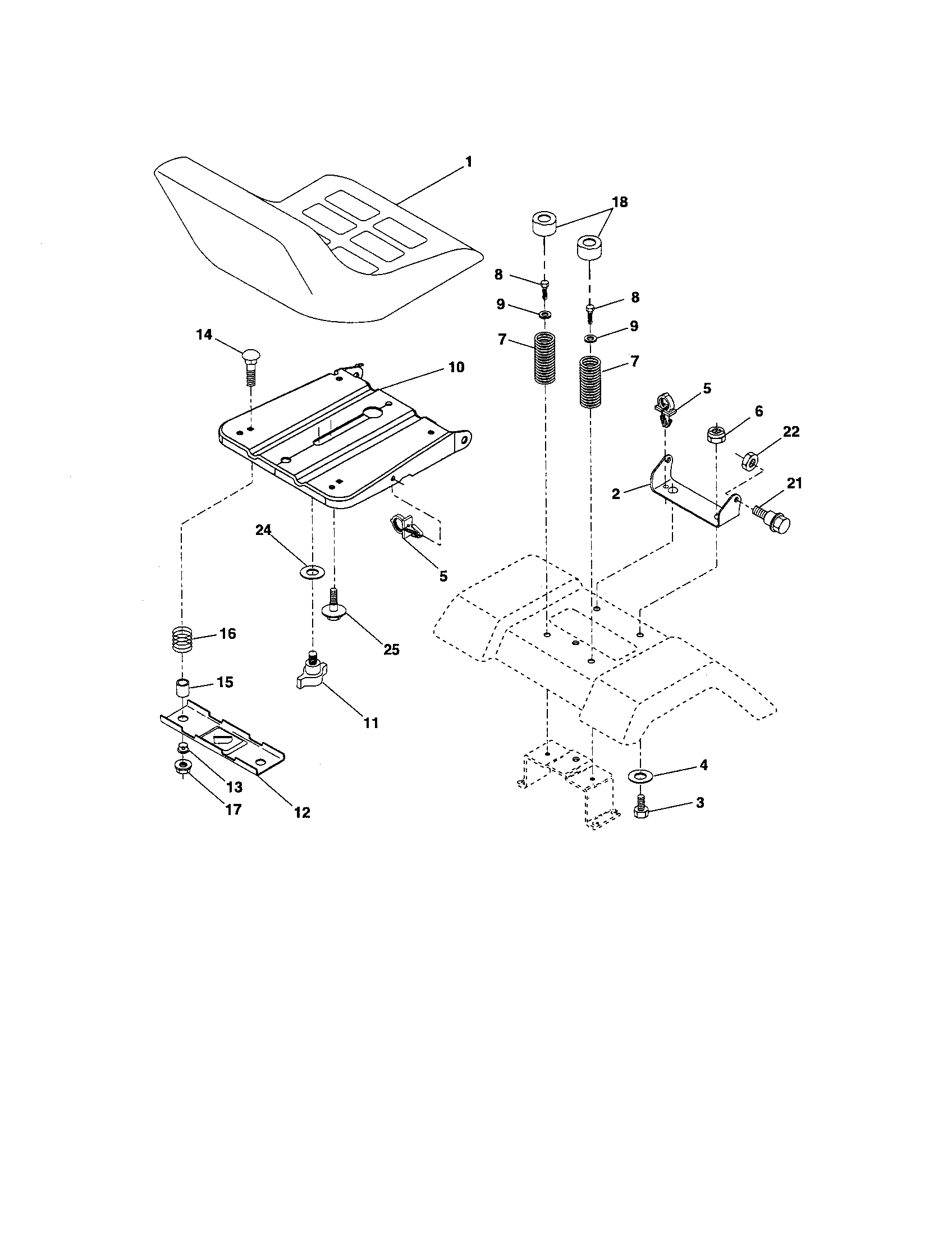 Craftsman 917275642 seat assembly diagram
