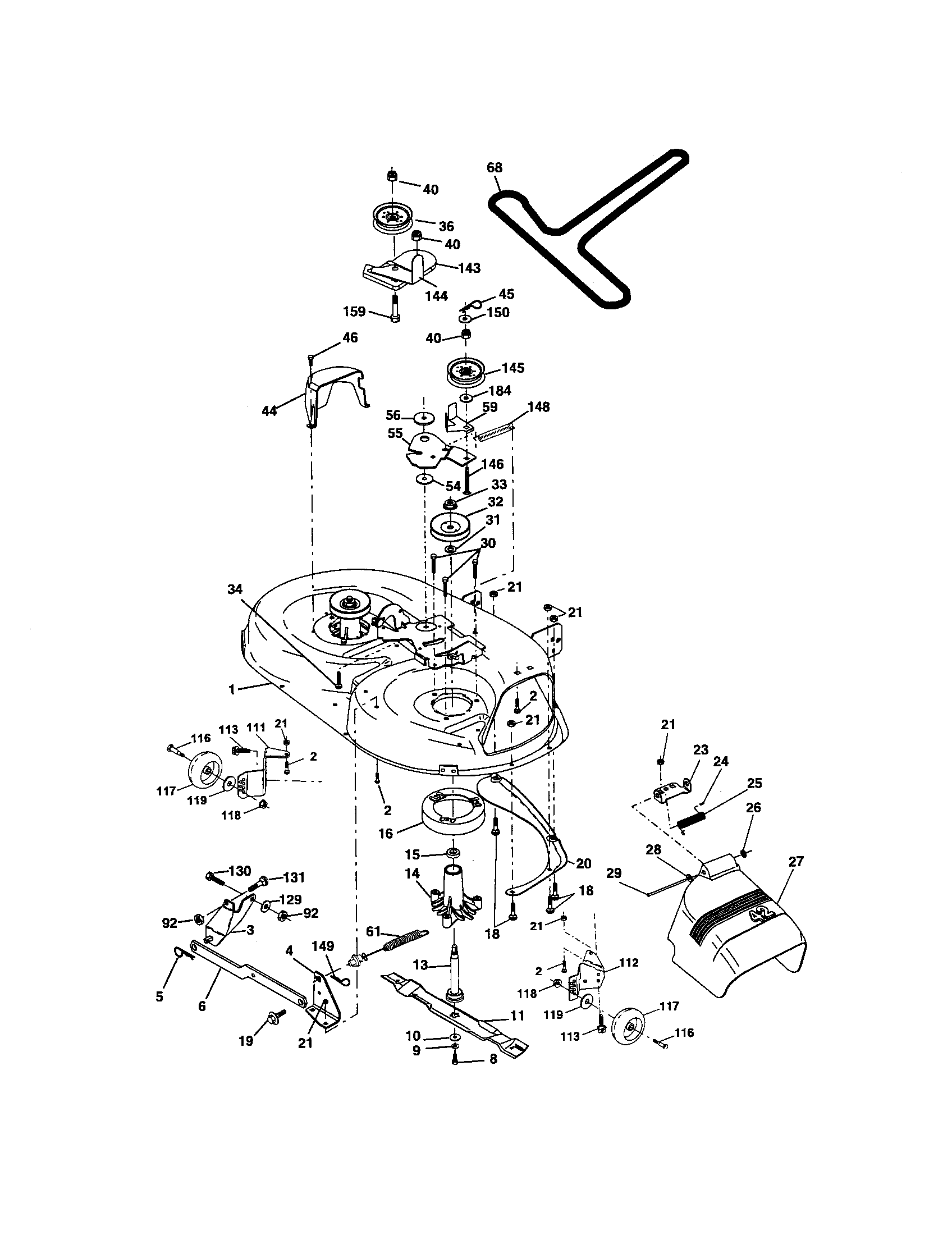 Craftsman 917275642 mower deck diagram