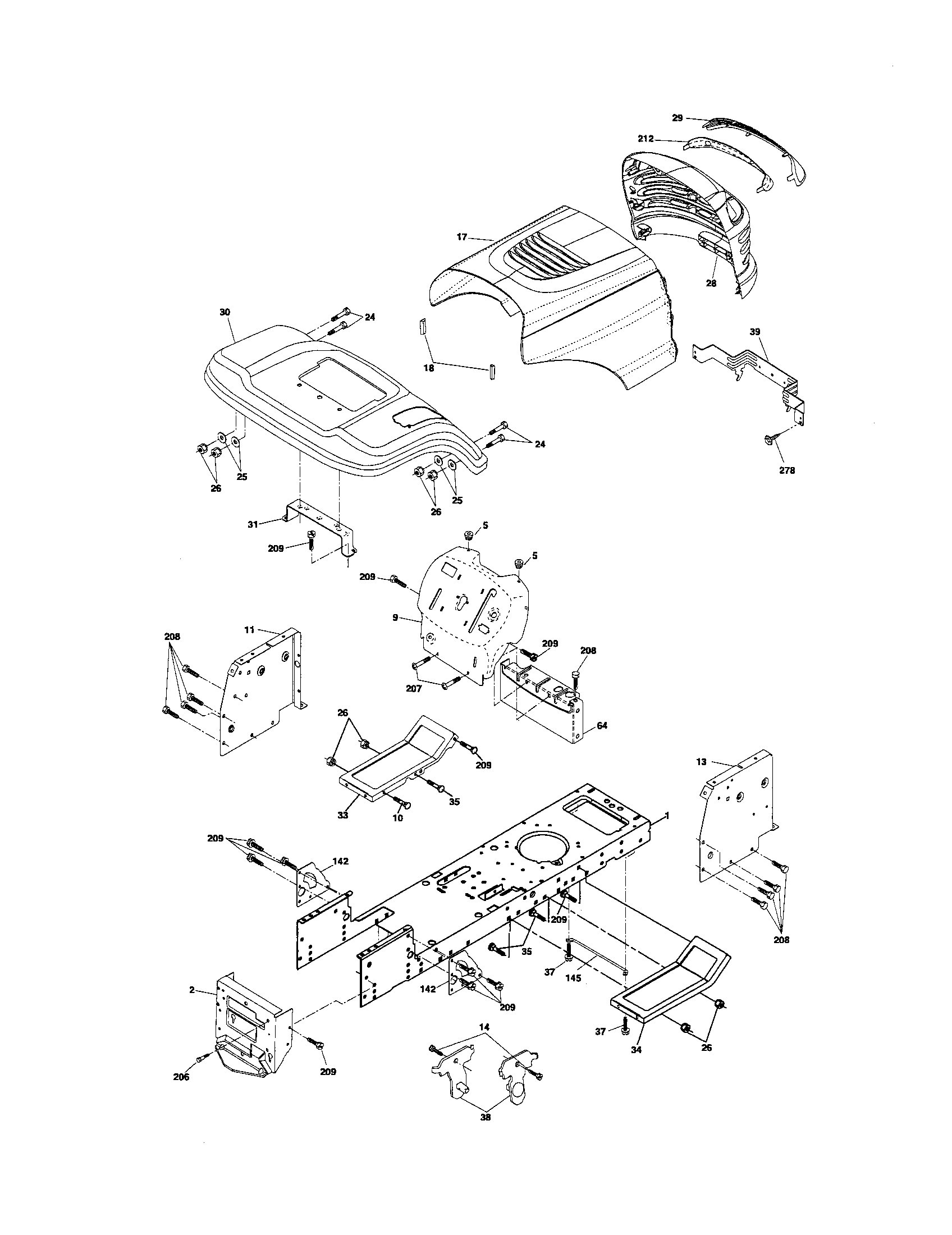 Craftsman 917274352 chassis and enclosures diagram