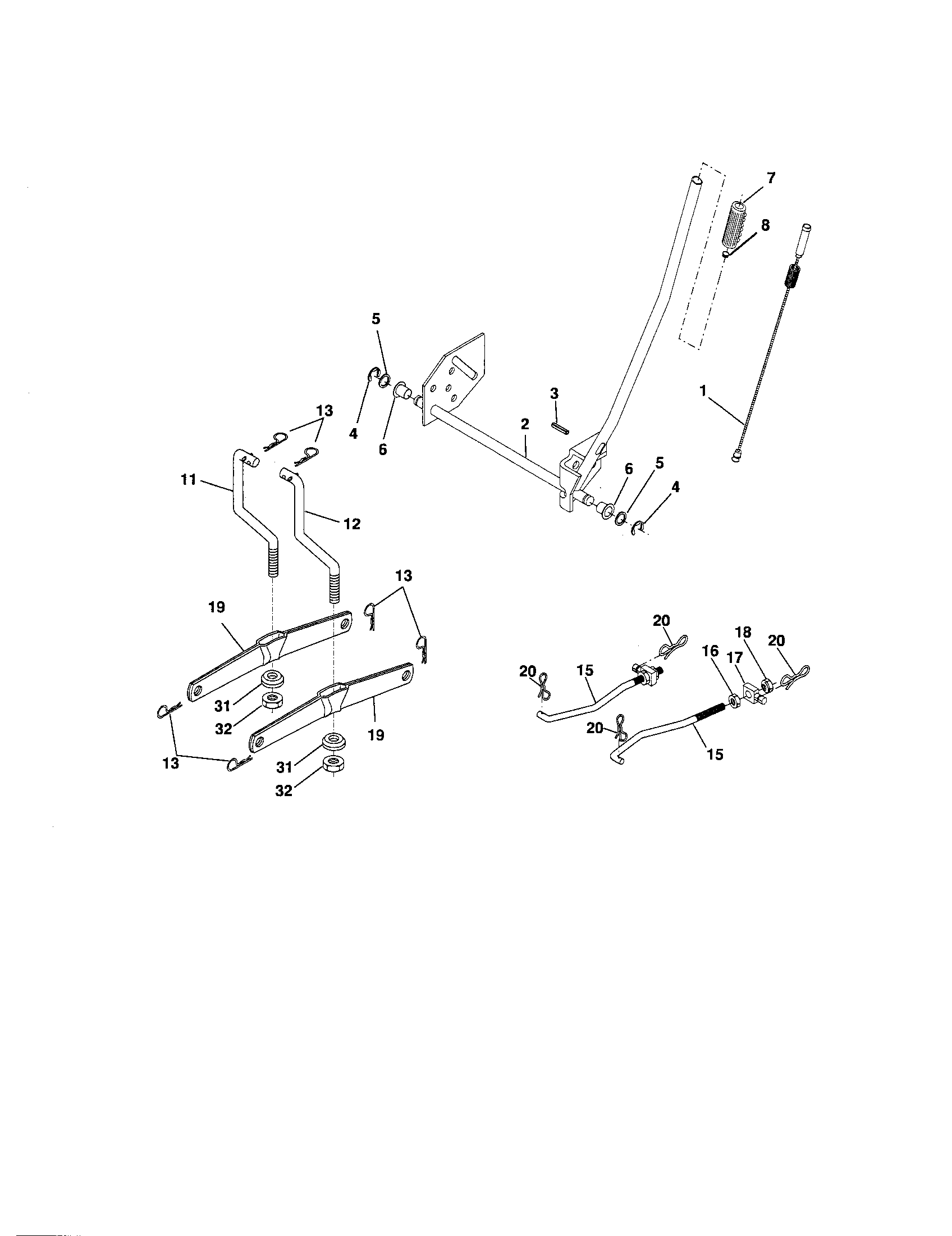 Craftsman 917274352 lift assembly diagram