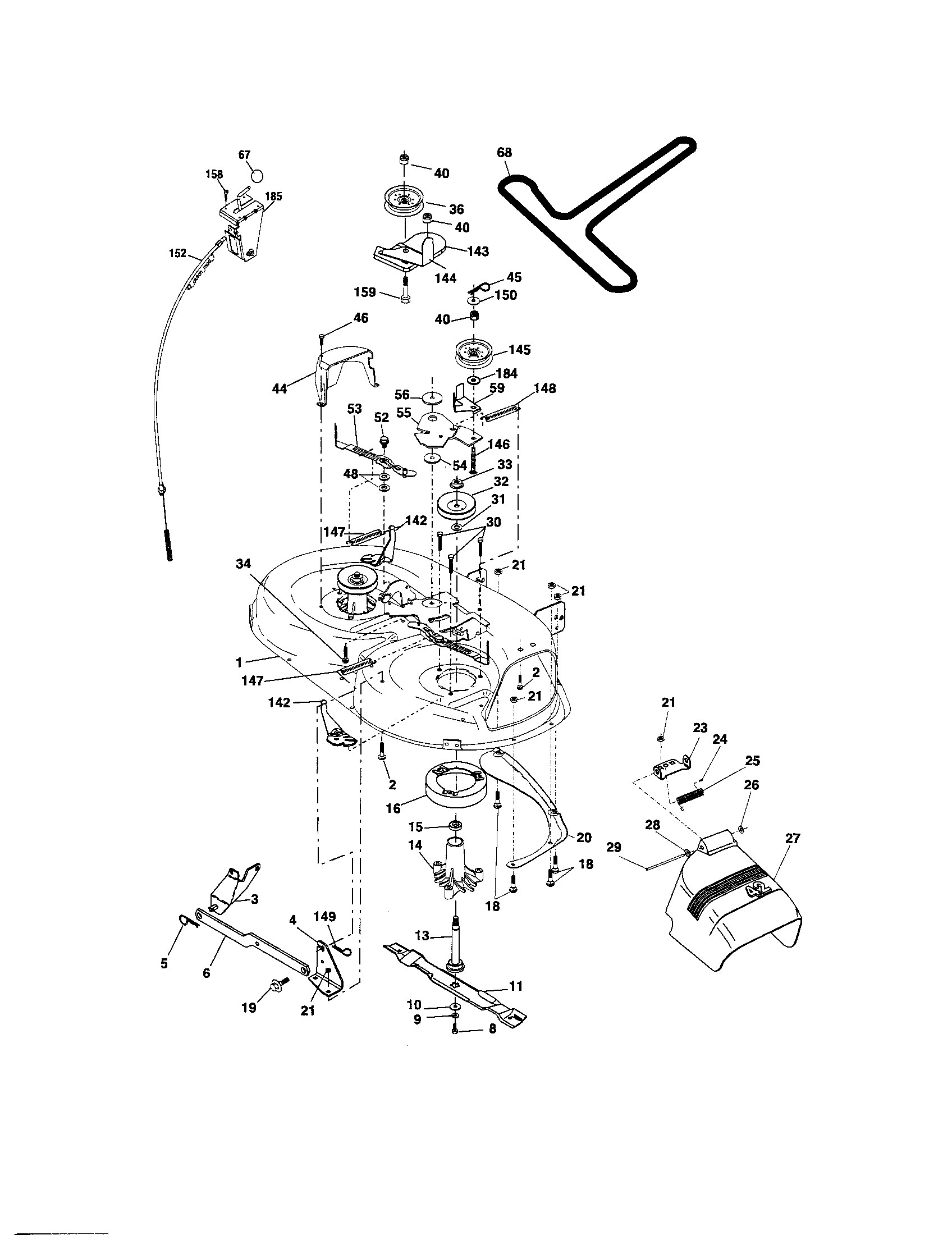 Craftsman 917274352 mower deck diagram
