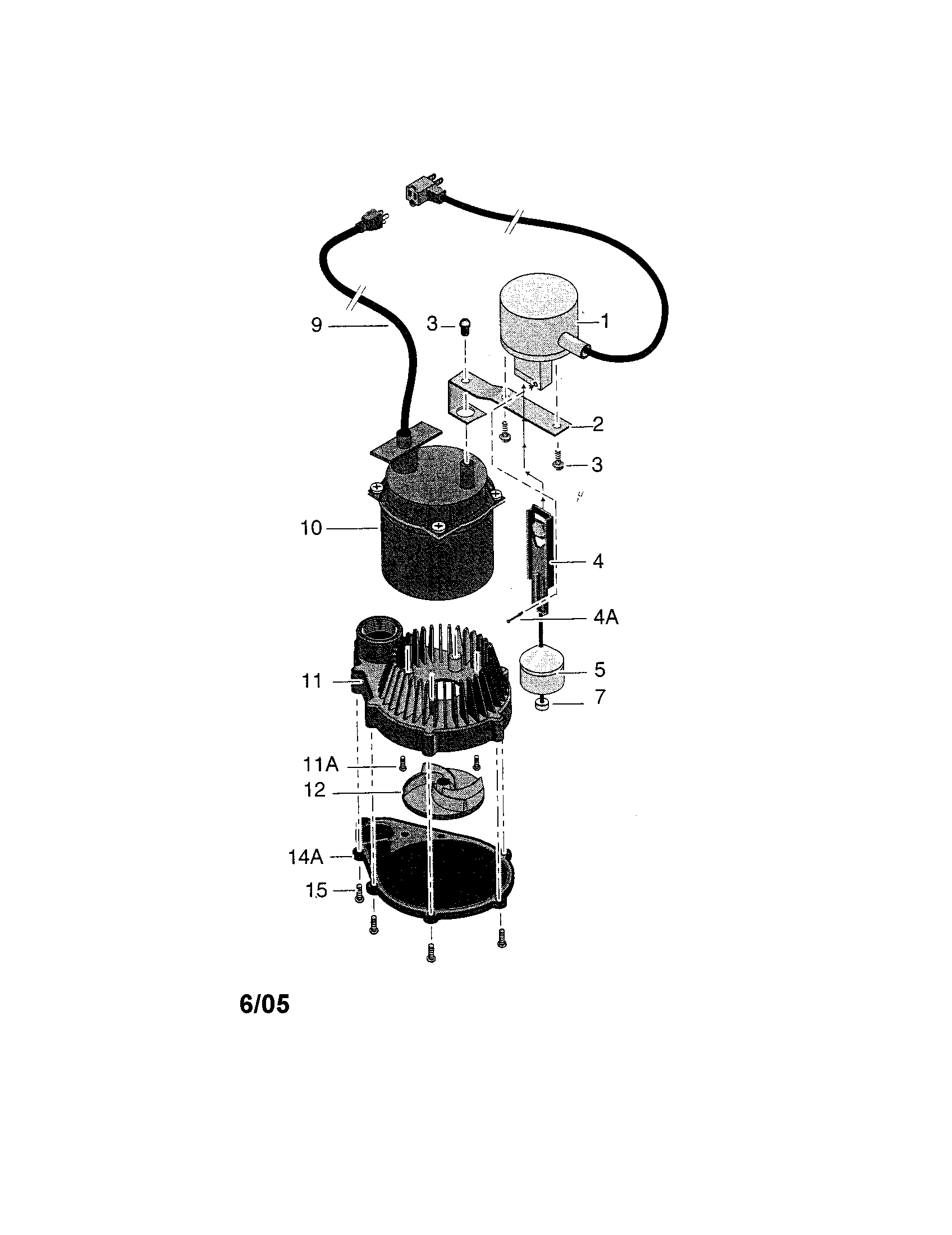 Craftsman 390304692 sump pump diagram
