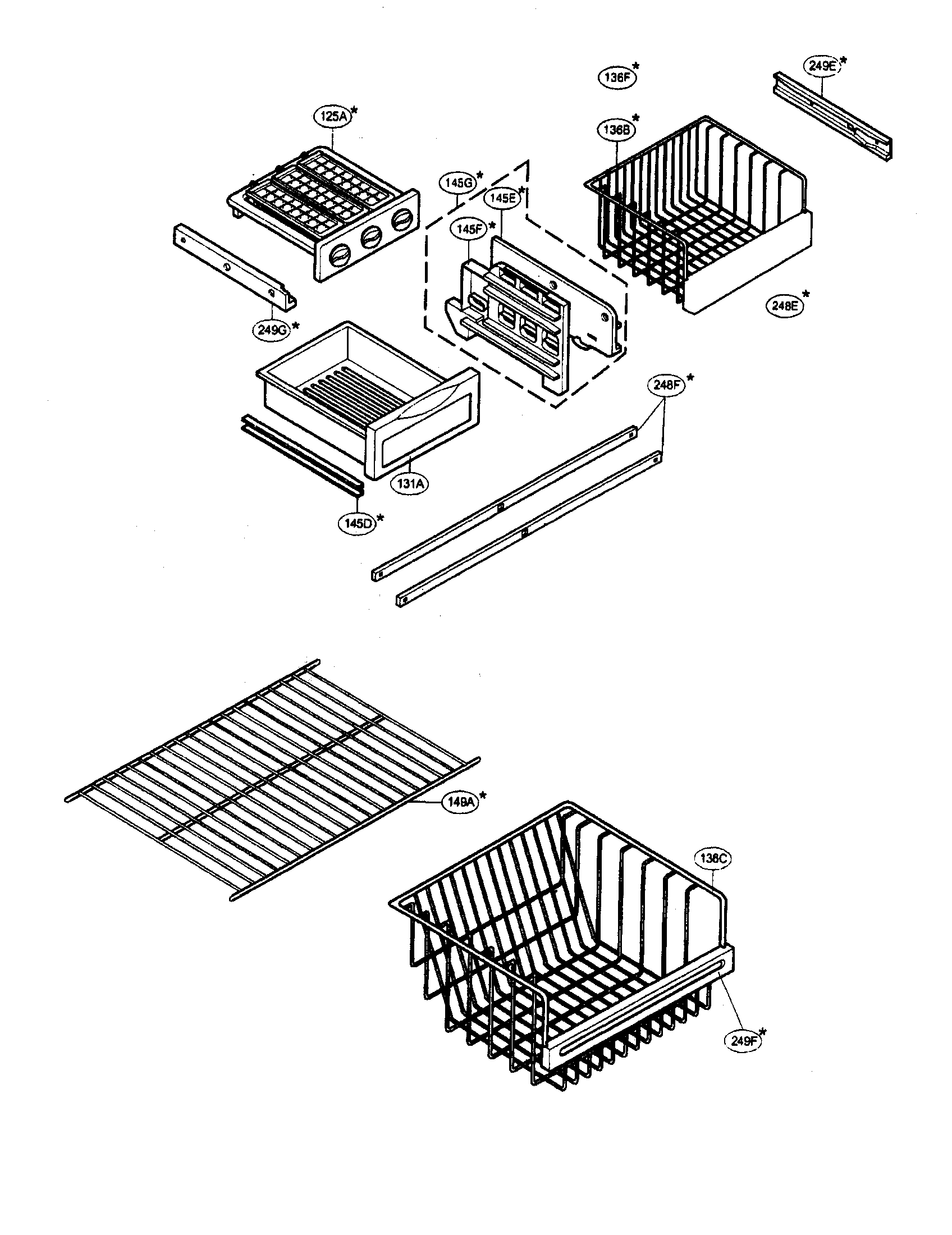 LG LRBN22514SB freezer parts assemlby diagram