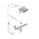 Whirlpool DU945PWPQ0 upper dishrack and water feed diagram