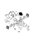 American Yard Products HSDSP2255A engine/housing/handle diagram
