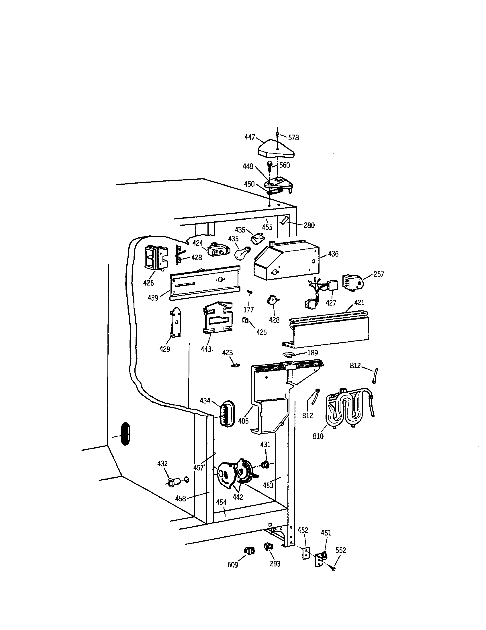 Kenmore 3639562624 fresh food section diagram