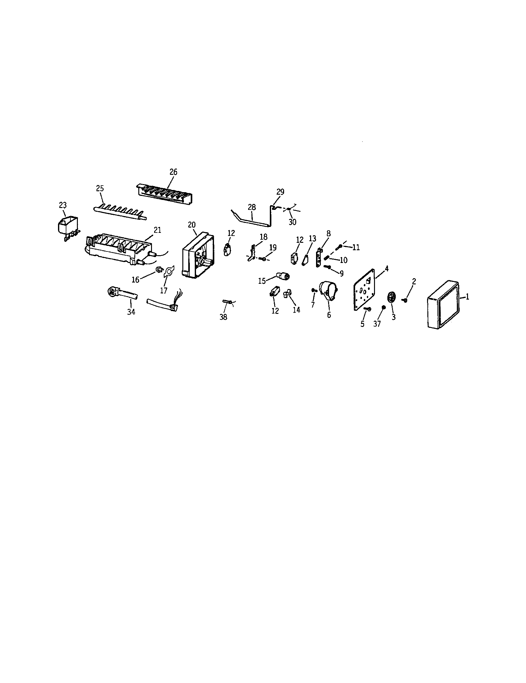 Kenmore 3639562624 icemaker - wr30x0318 diagram