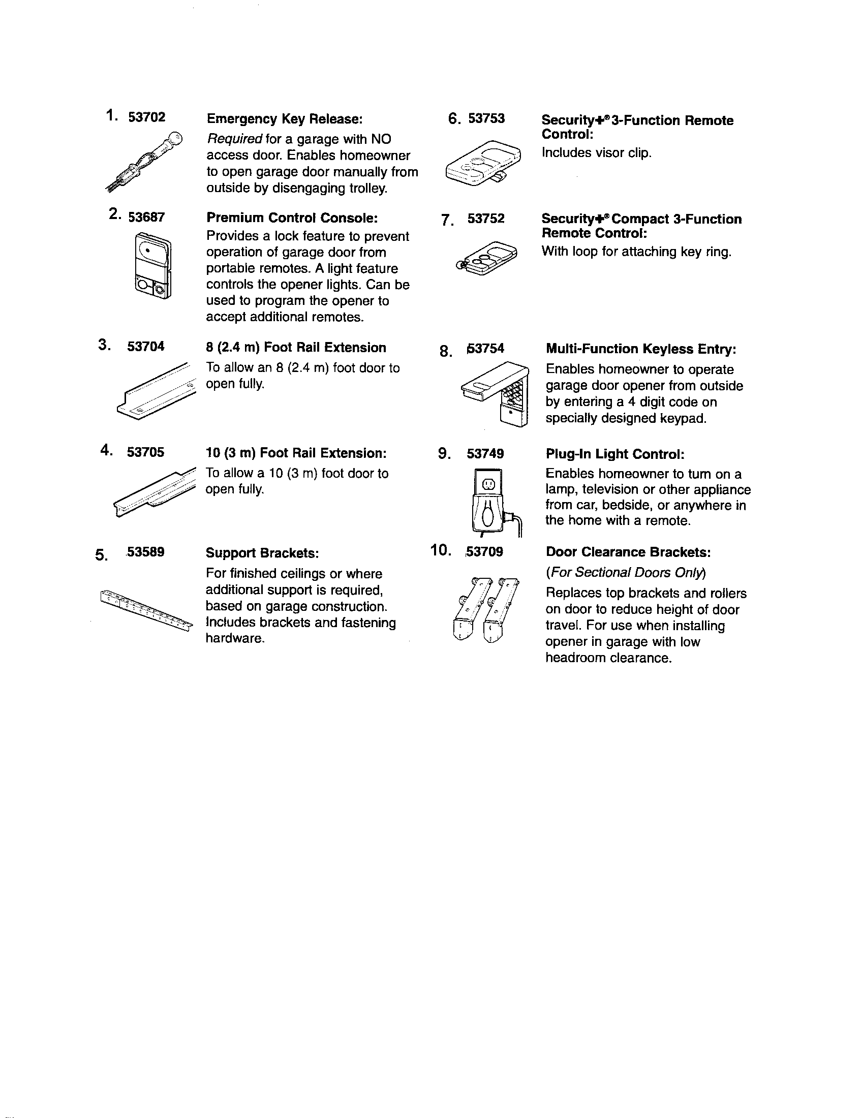 Craftsman 13953648D accessories diagram