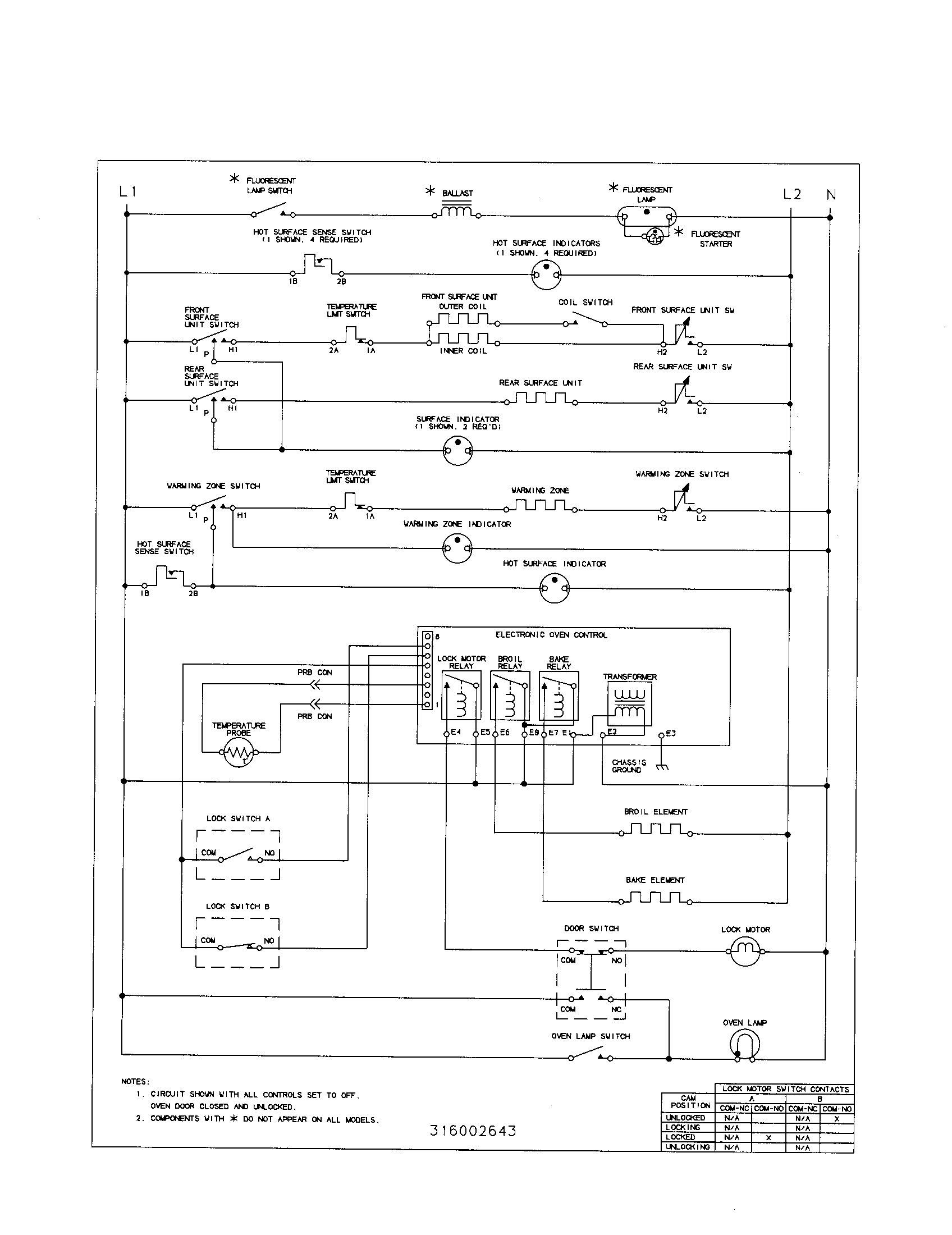 Frigidaire FEF377CFBC wiring diagram diagram