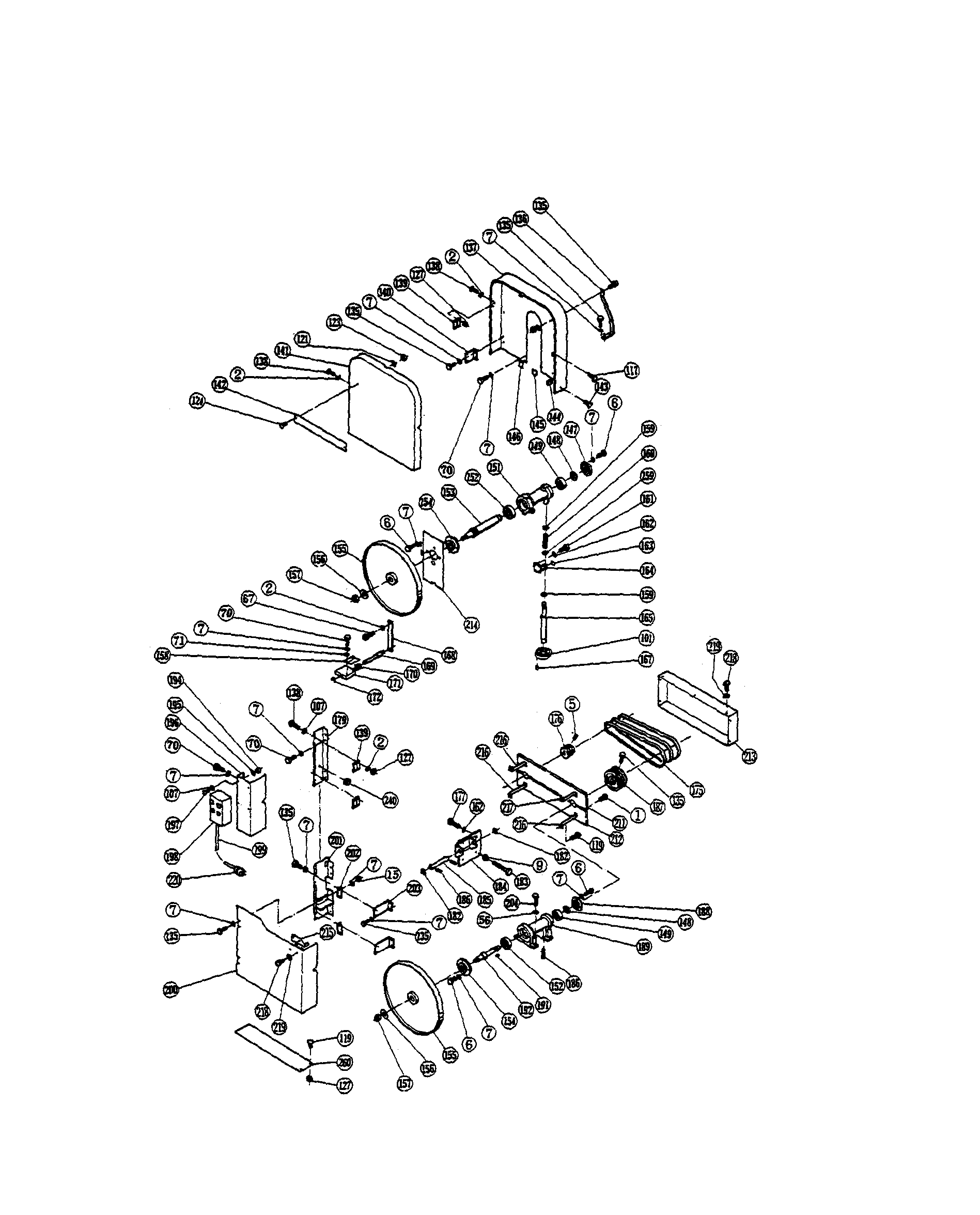 Ryobi BS-1100 wheel/wheel cover diagram