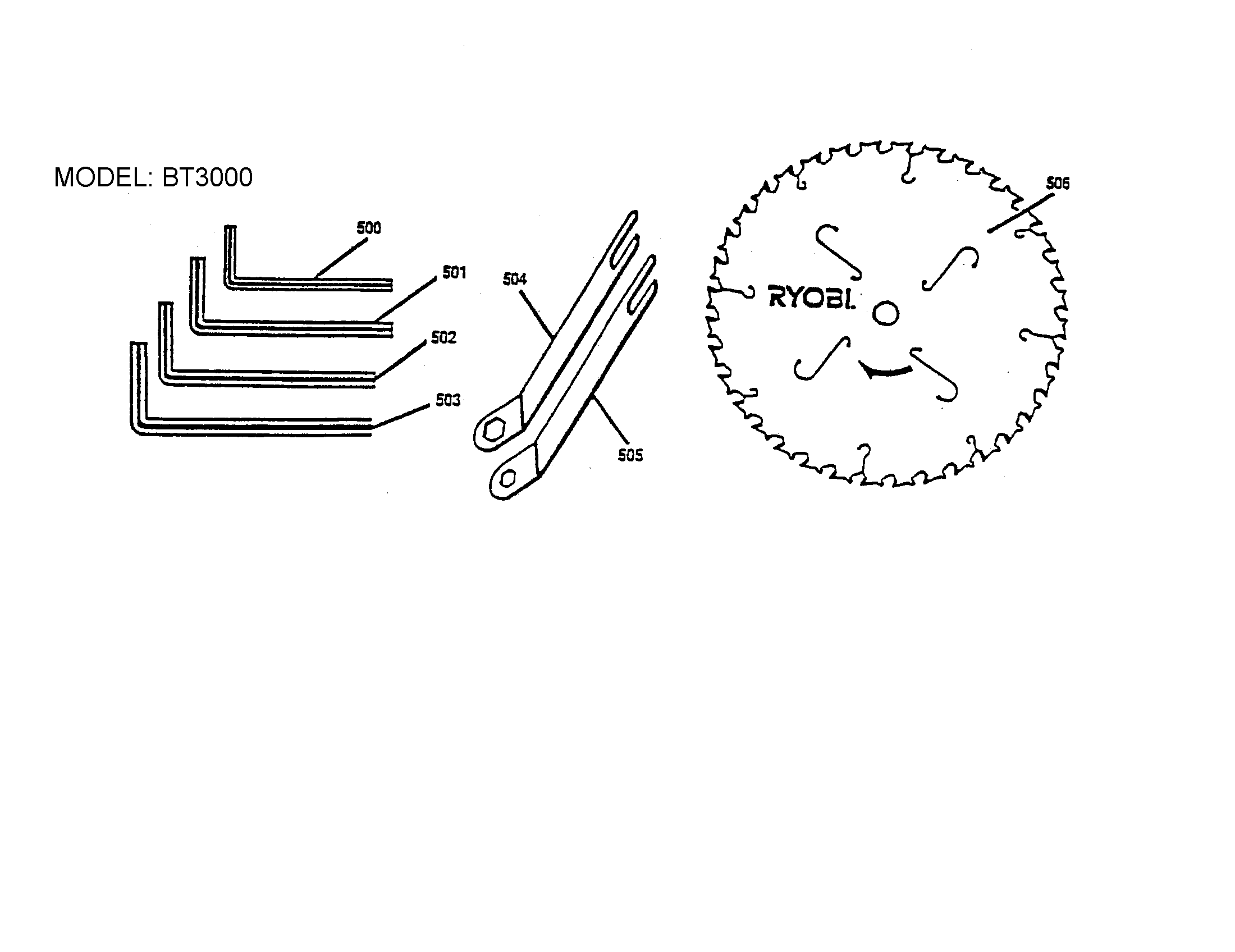 Ryobi BT3000SXI replacement parts diagram