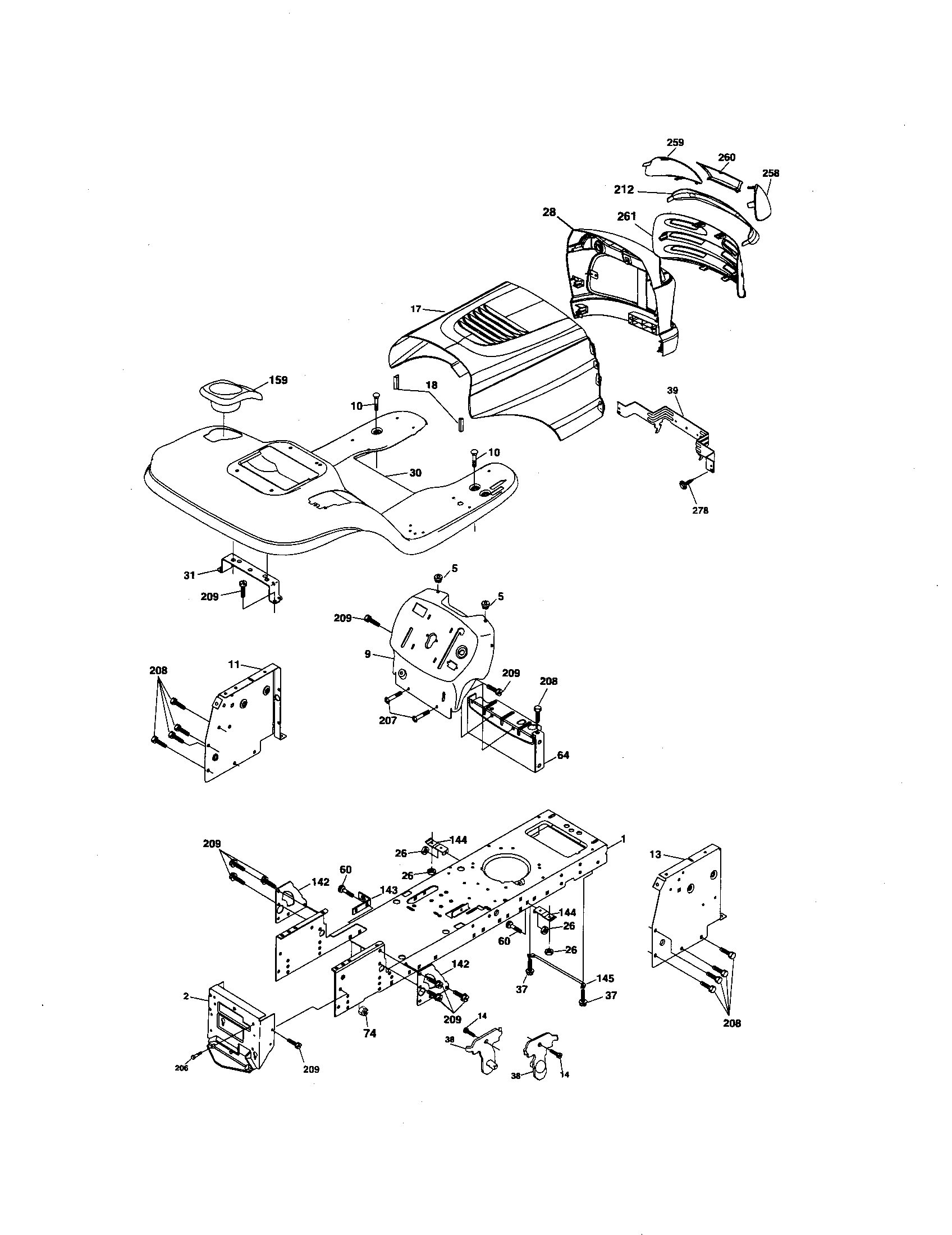 Craftsman 917275762 chassis and enclosures diagram