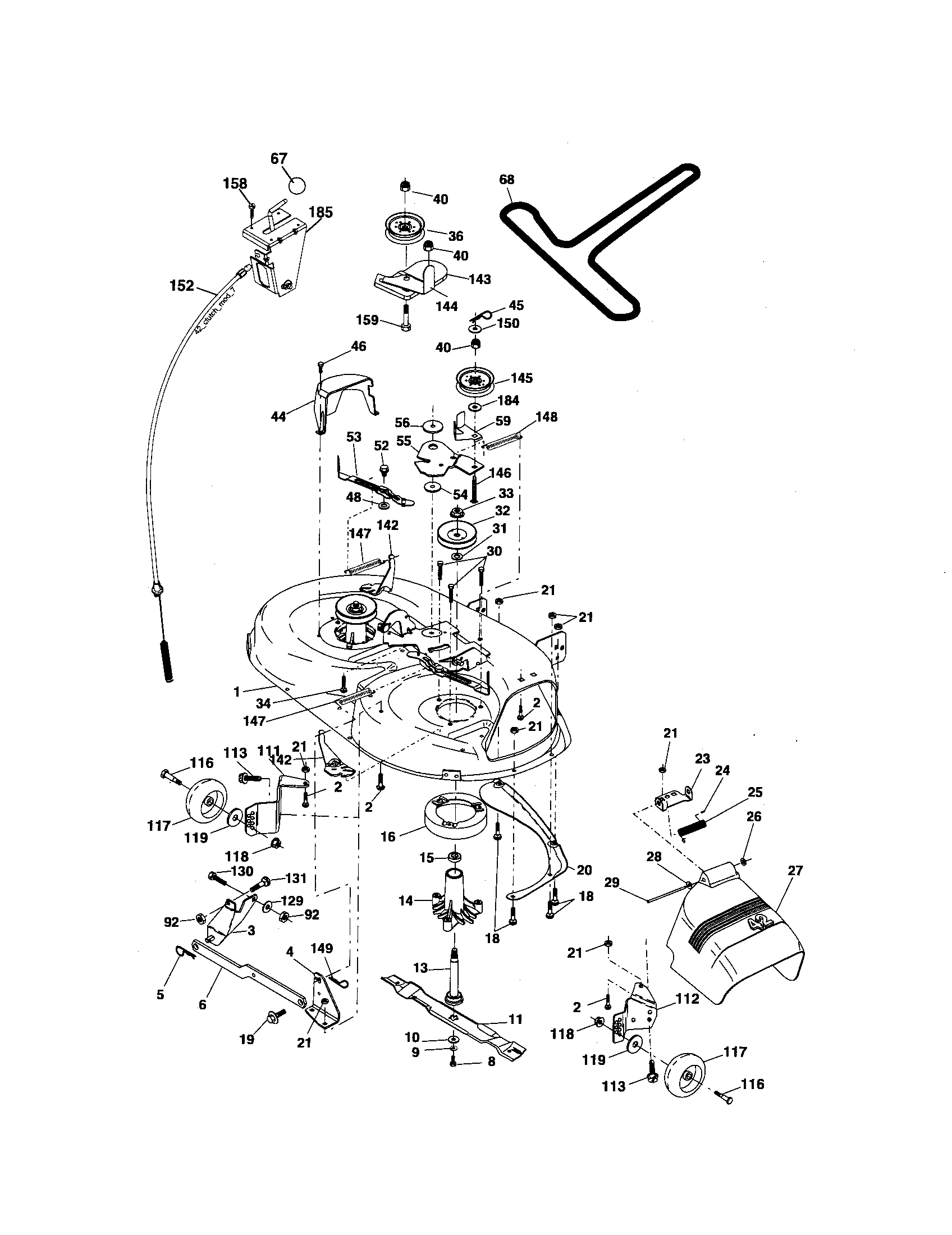 Craftsman 917275762 mower deck diagram