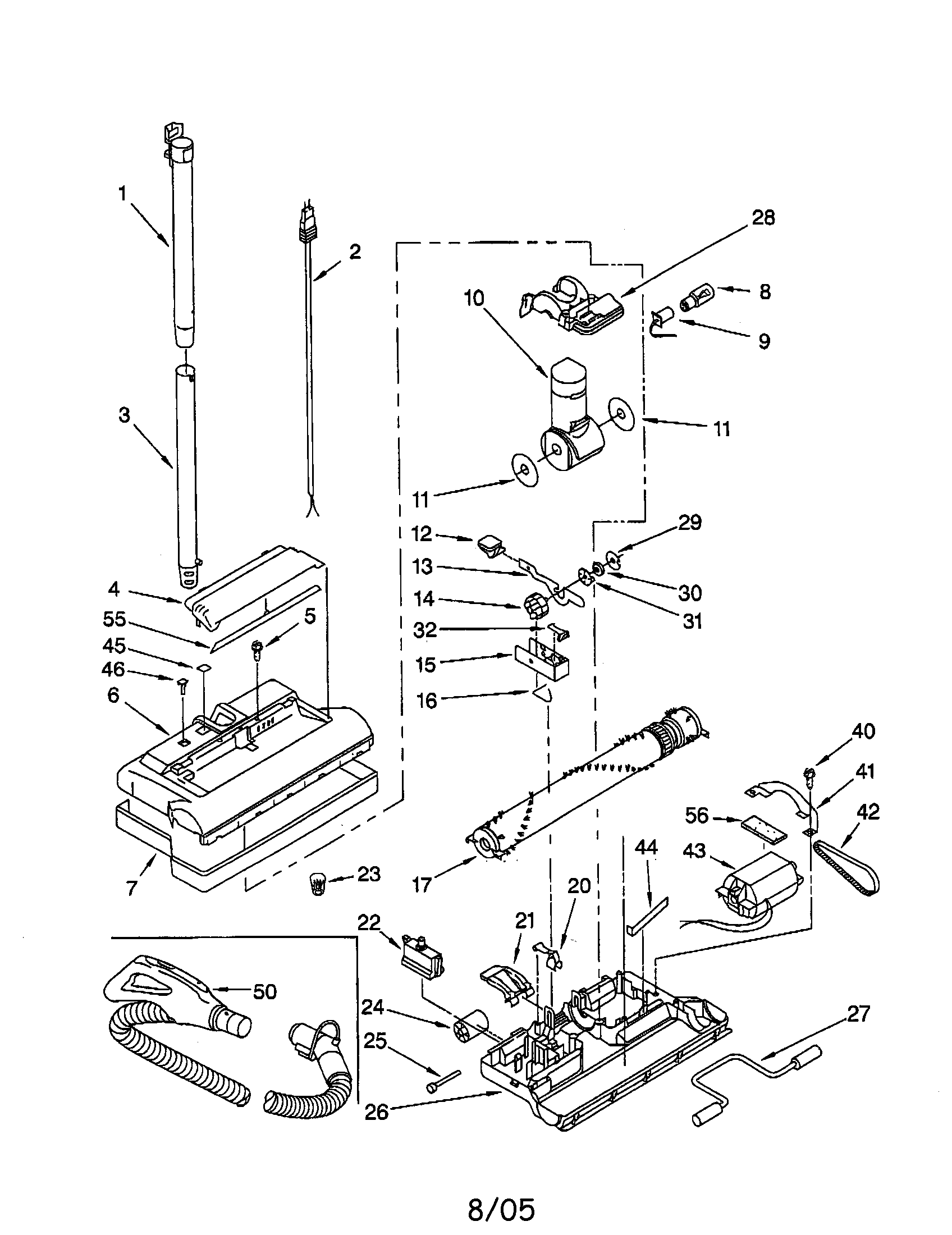 Kenmore 11654212403 power-mate assembly diagram