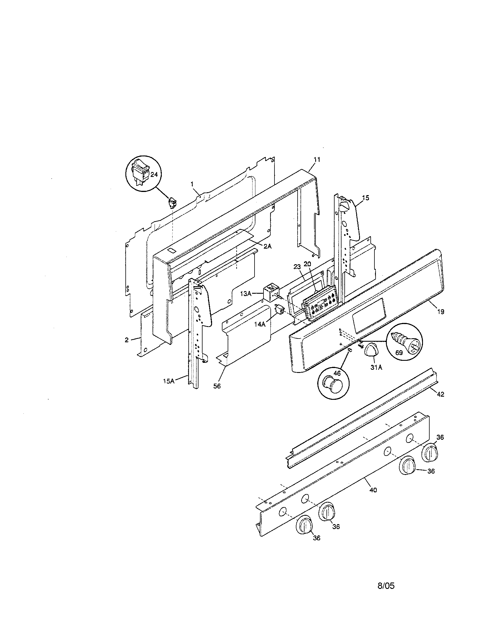 Kenmore 79075721991 backguard diagram