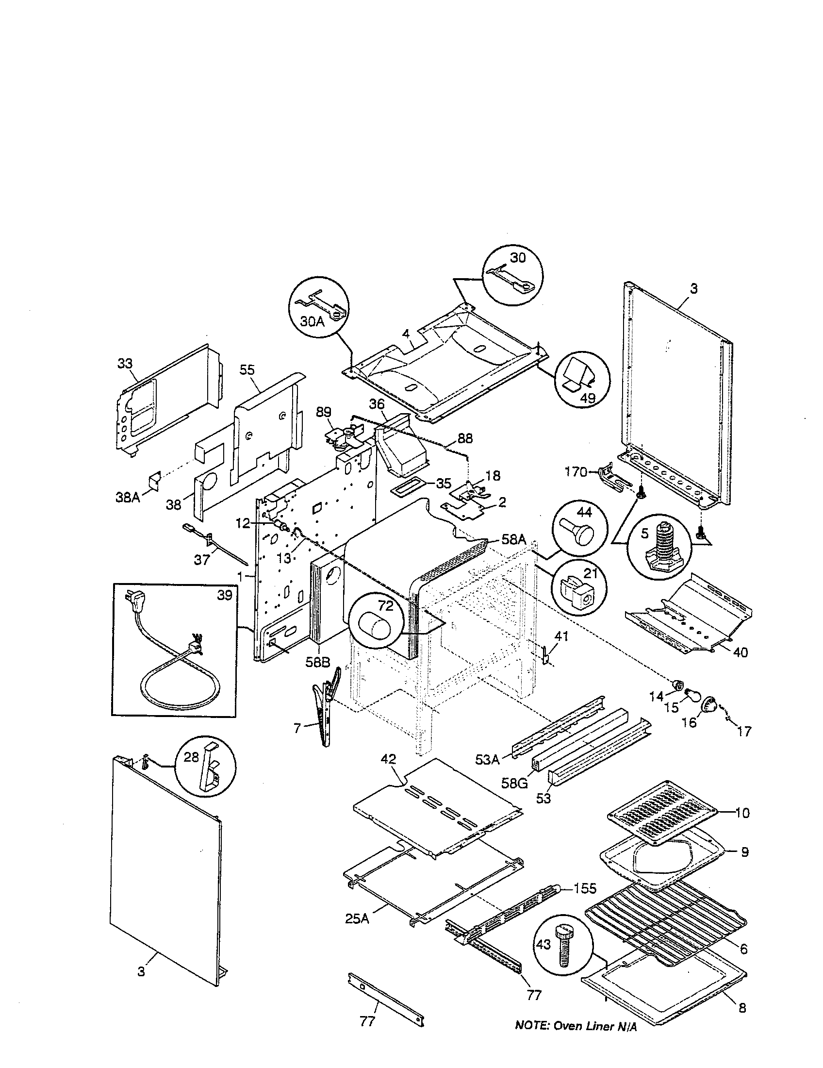 Kenmore 79075721991 body diagram