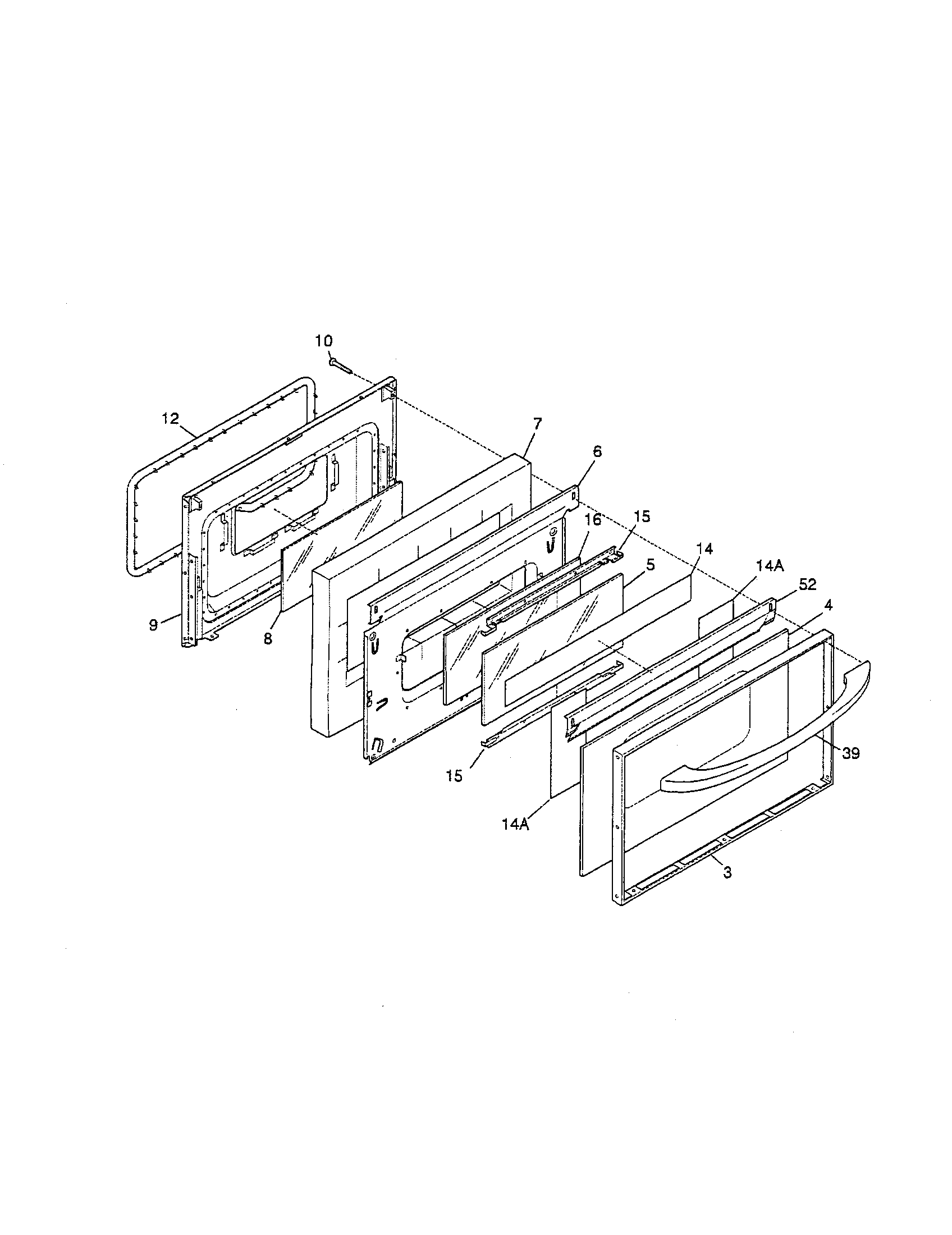 Kenmore 79075721991 door diagram