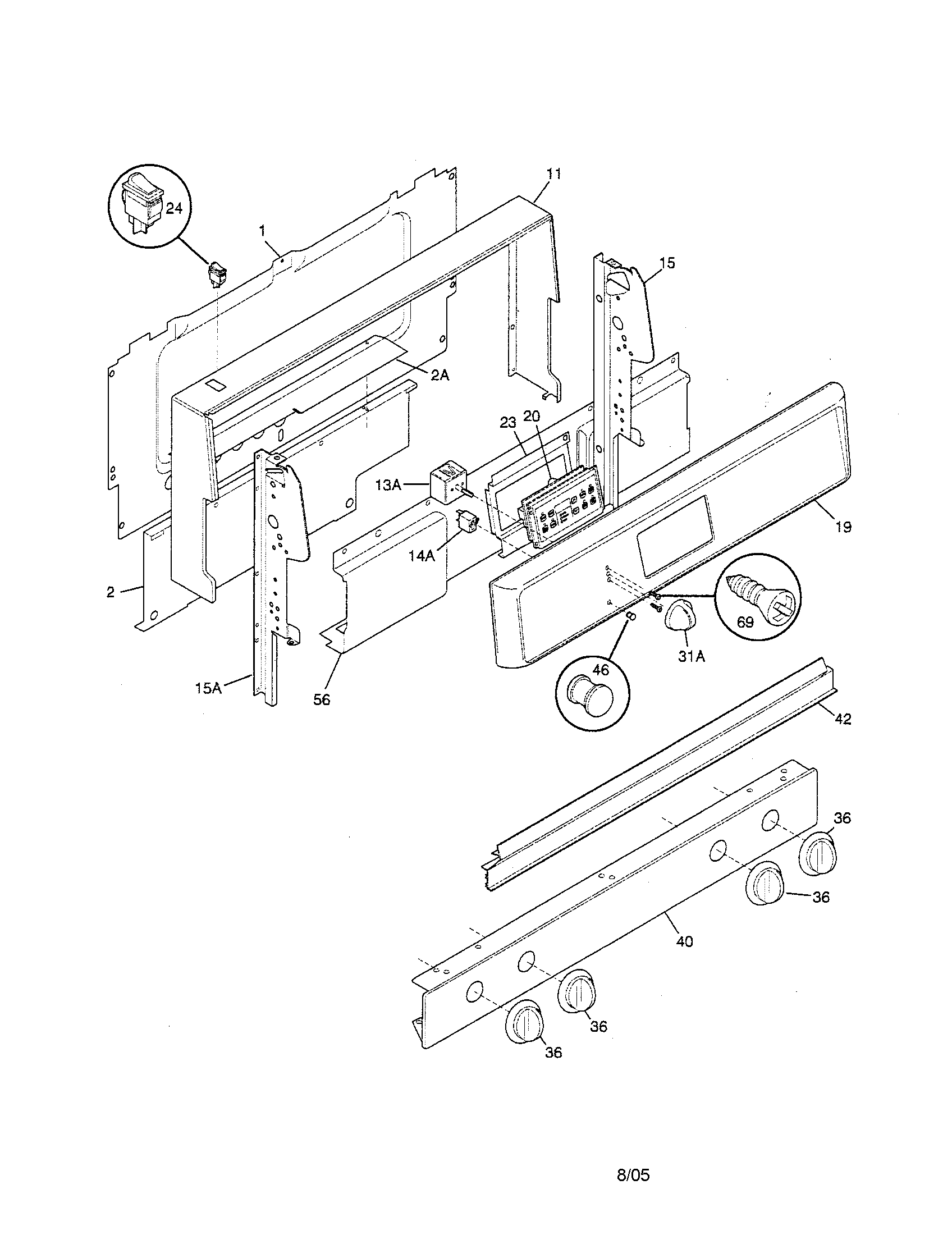Kenmore 79075727993 backguard diagram