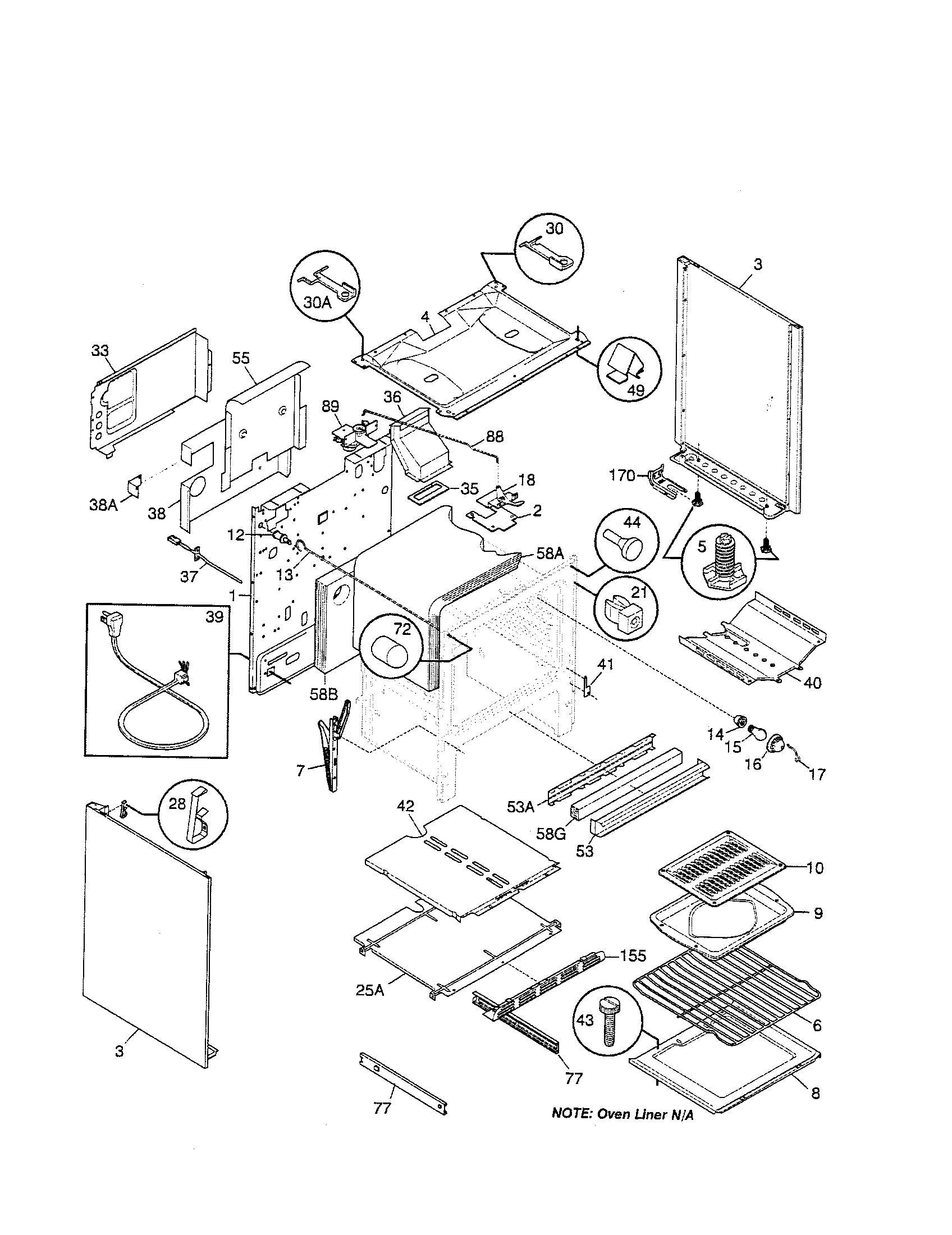 Kenmore 79075727993 body diagram
