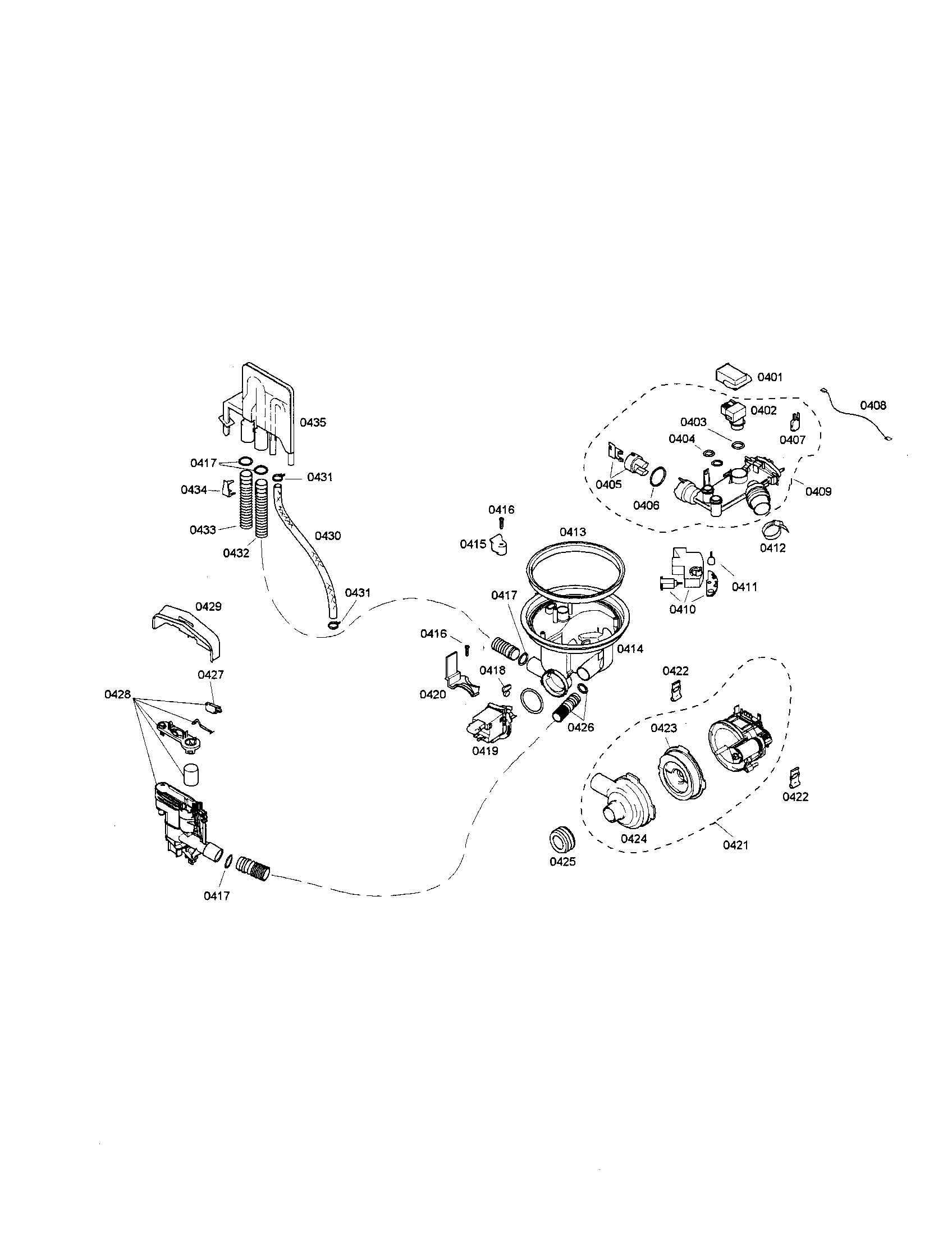 Bosch SHX36L05UC/21 component assemblies diagram