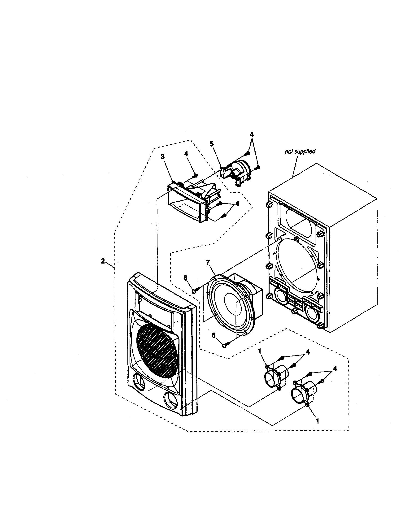 Sony MHC-GX9900 front panel/loud speaker diagram