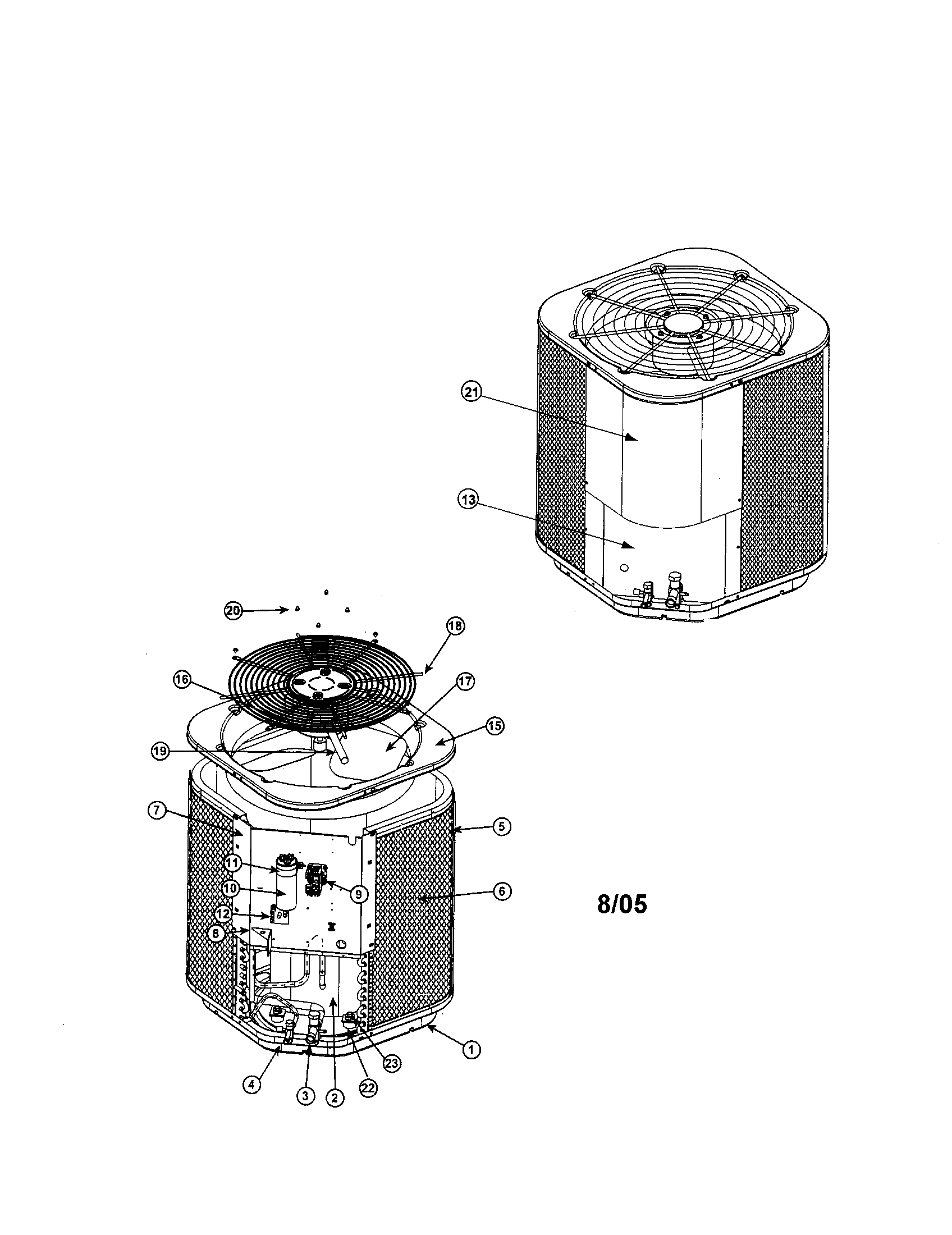 Nordyne MS3BA060KB split system air conditioner diagram