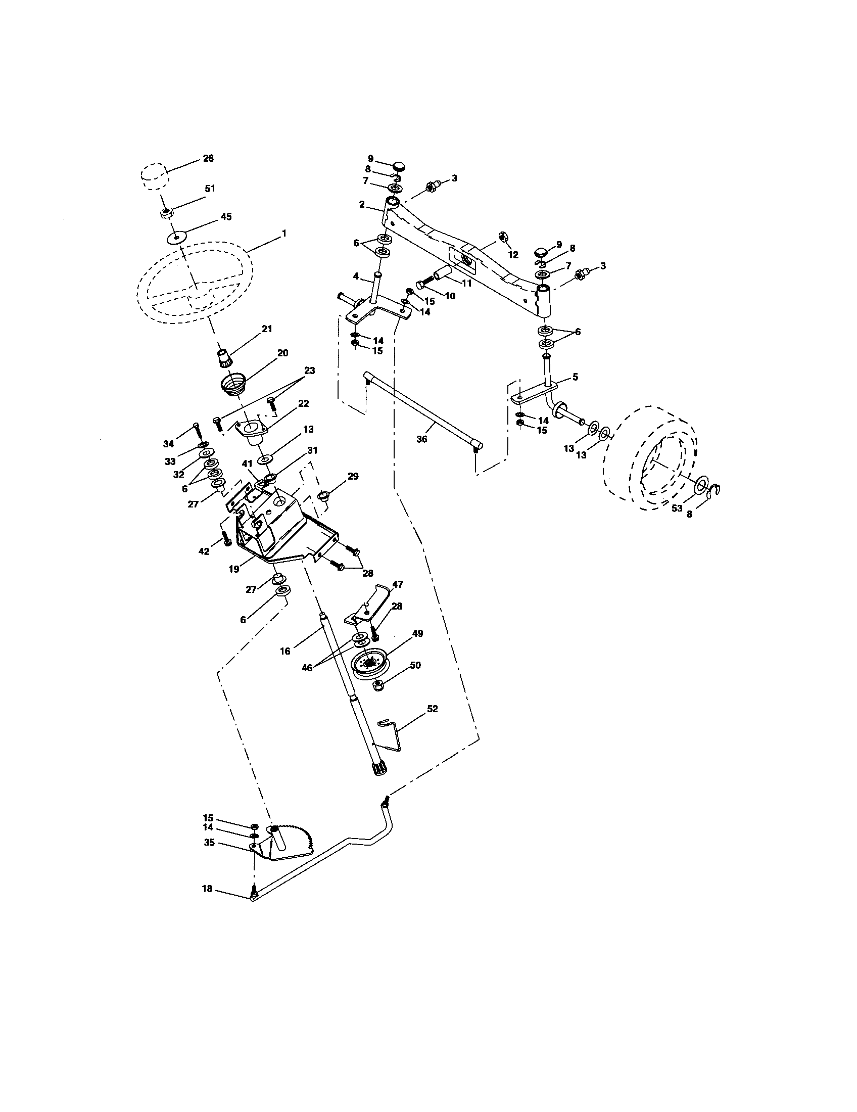 Craftsman 917276221 steering diagram