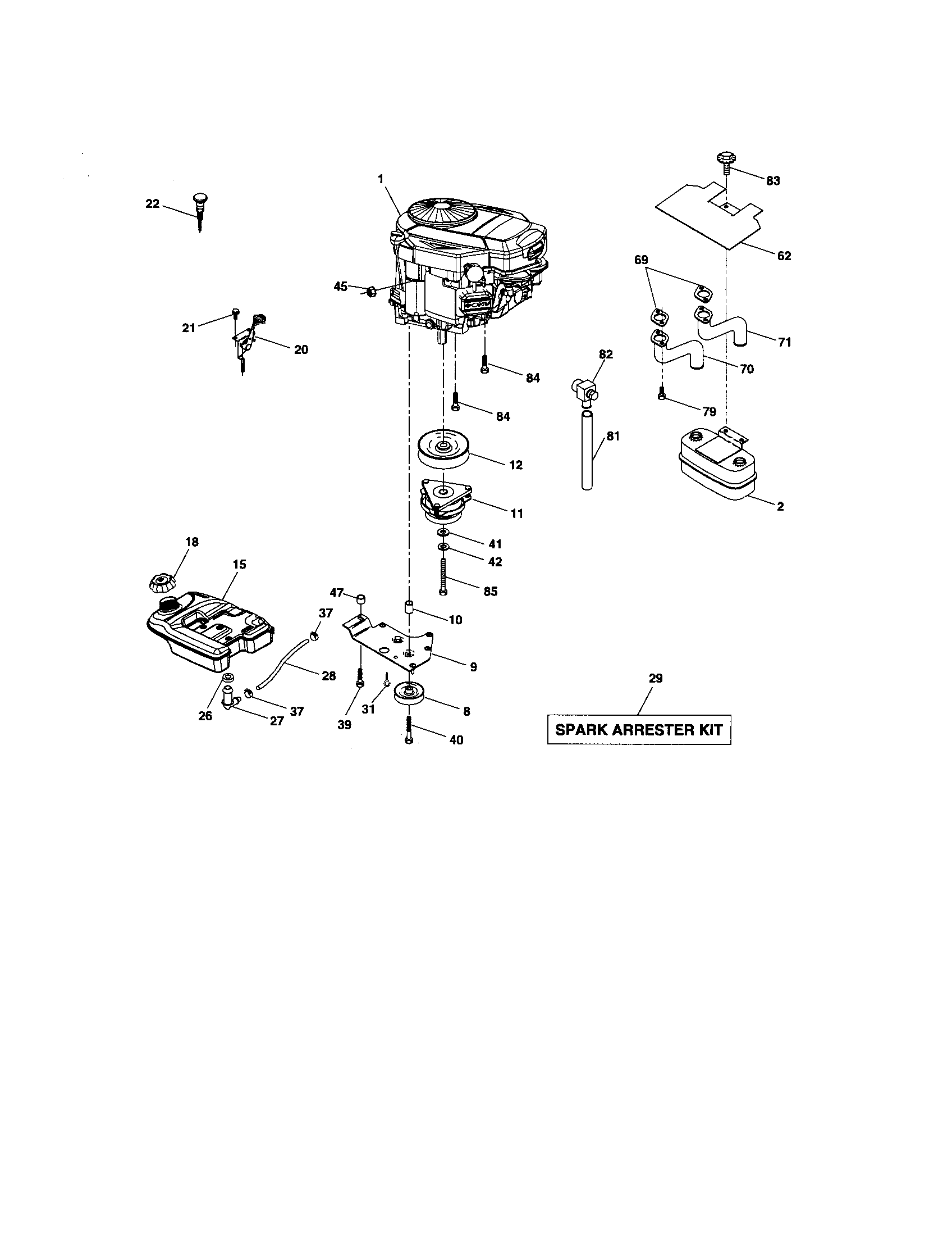 Craftsman 917276221 engine diagram