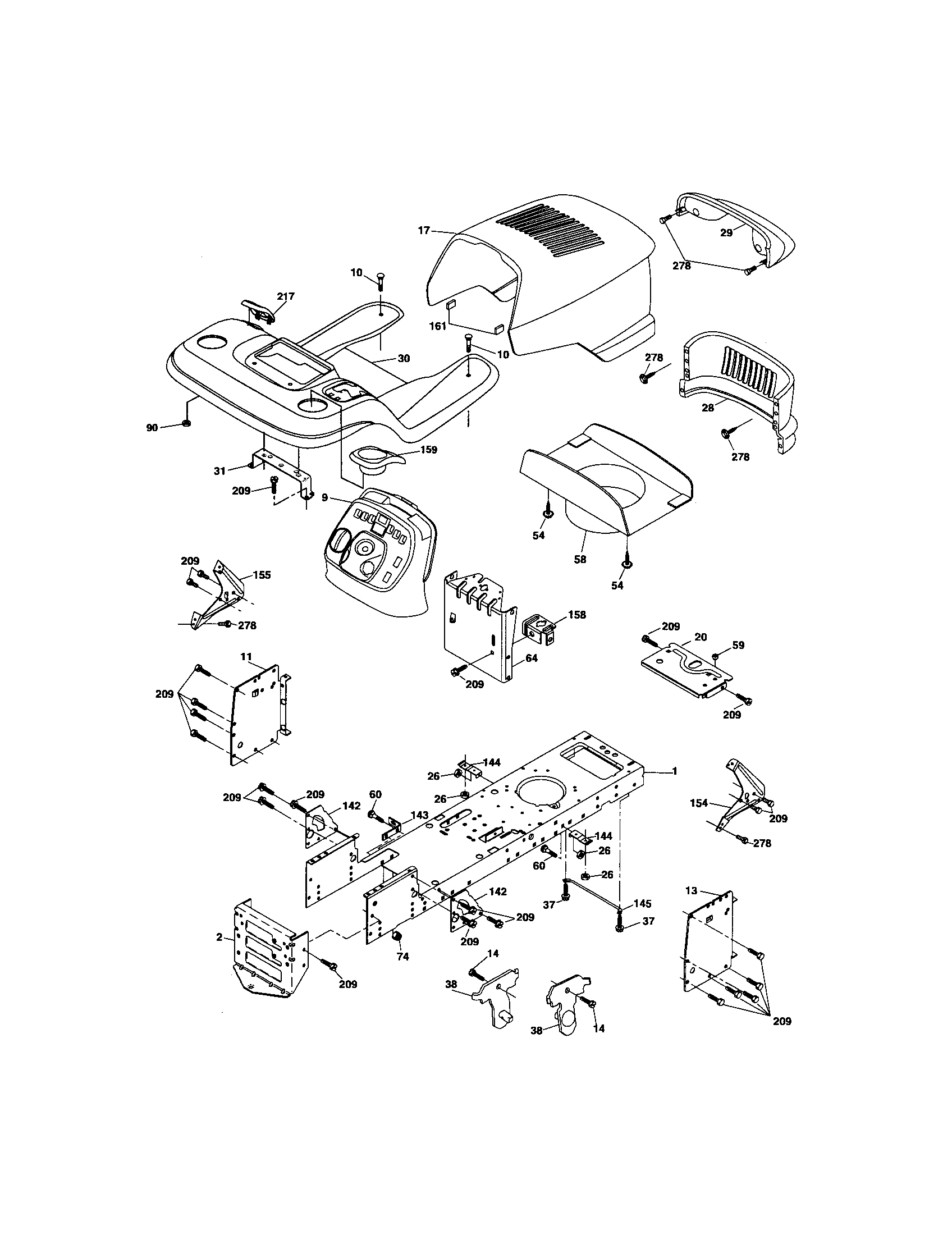 Craftsman 917275702 chassis and enclosures diagram