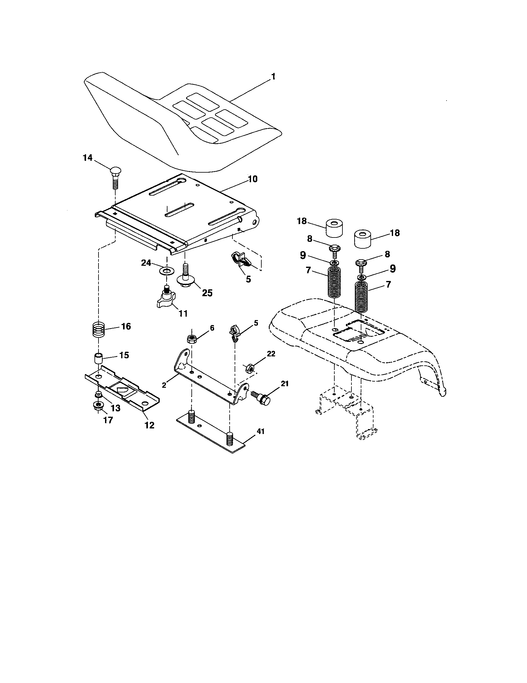 Craftsman 917275702 seat assembly diagram