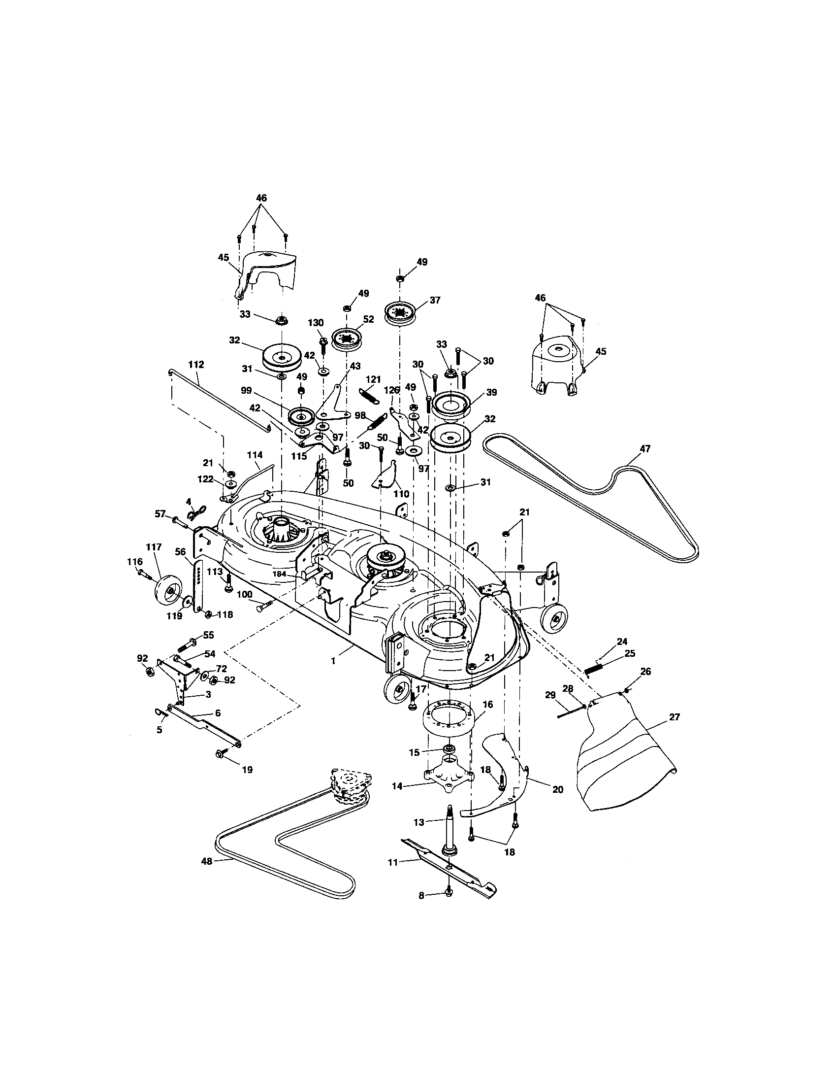 Craftsman 917275702 mower deck diagram