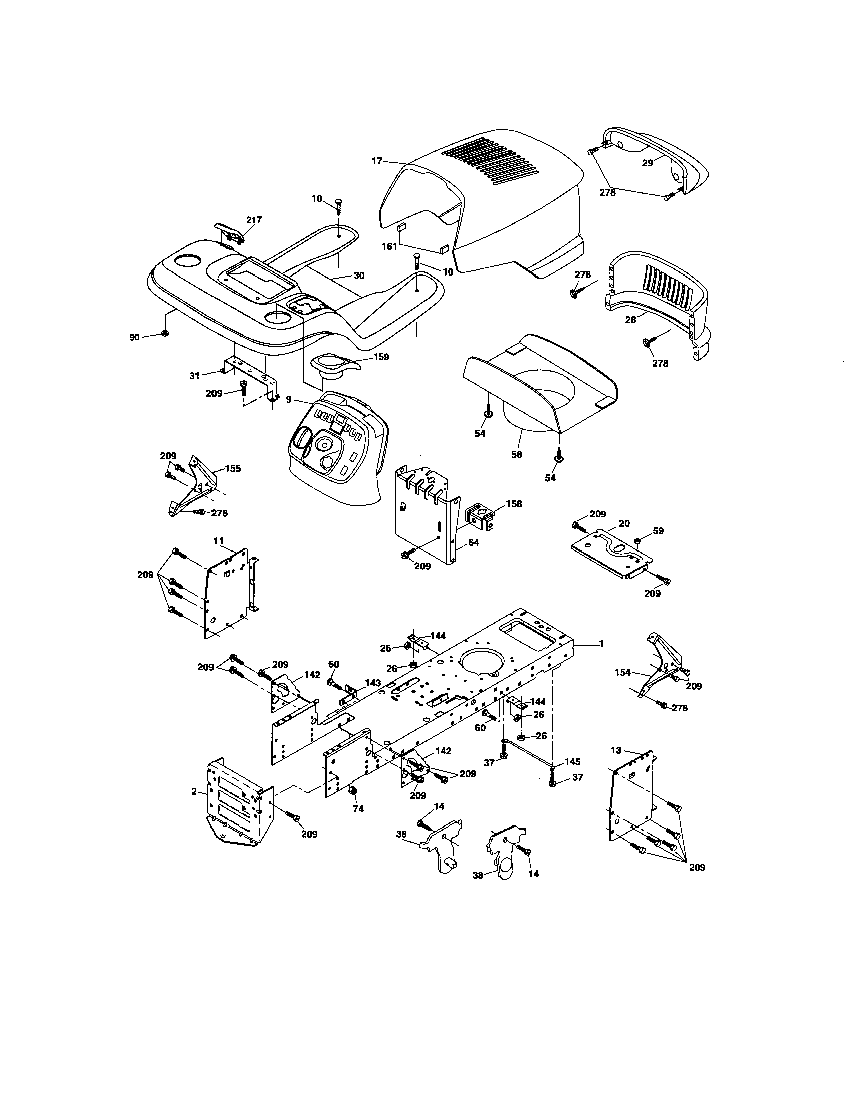 Craftsman 917275901 chassis and enclosures diagram