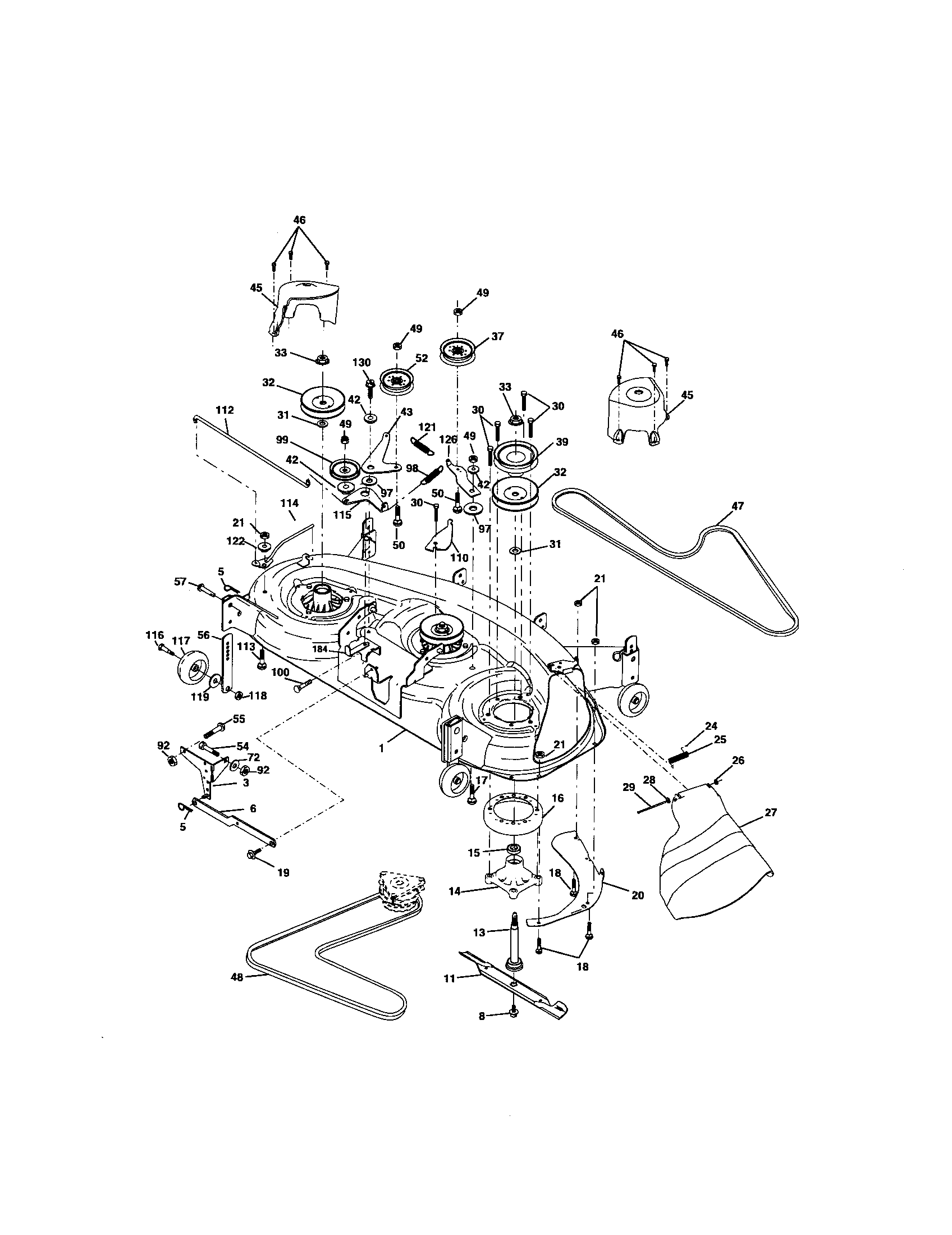 Craftsman 917275901 mower deck diagram